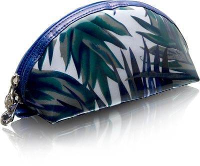 Cris Notti Blue Bamboo Dome Cosmetic Bag