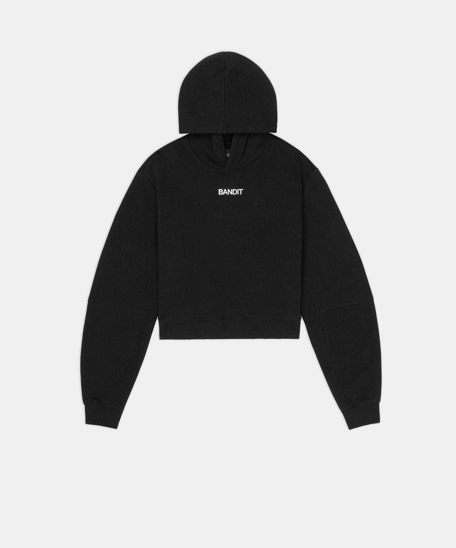 Bandit Running Bandit Womens Stitch Logo Cropped Hoodie Black