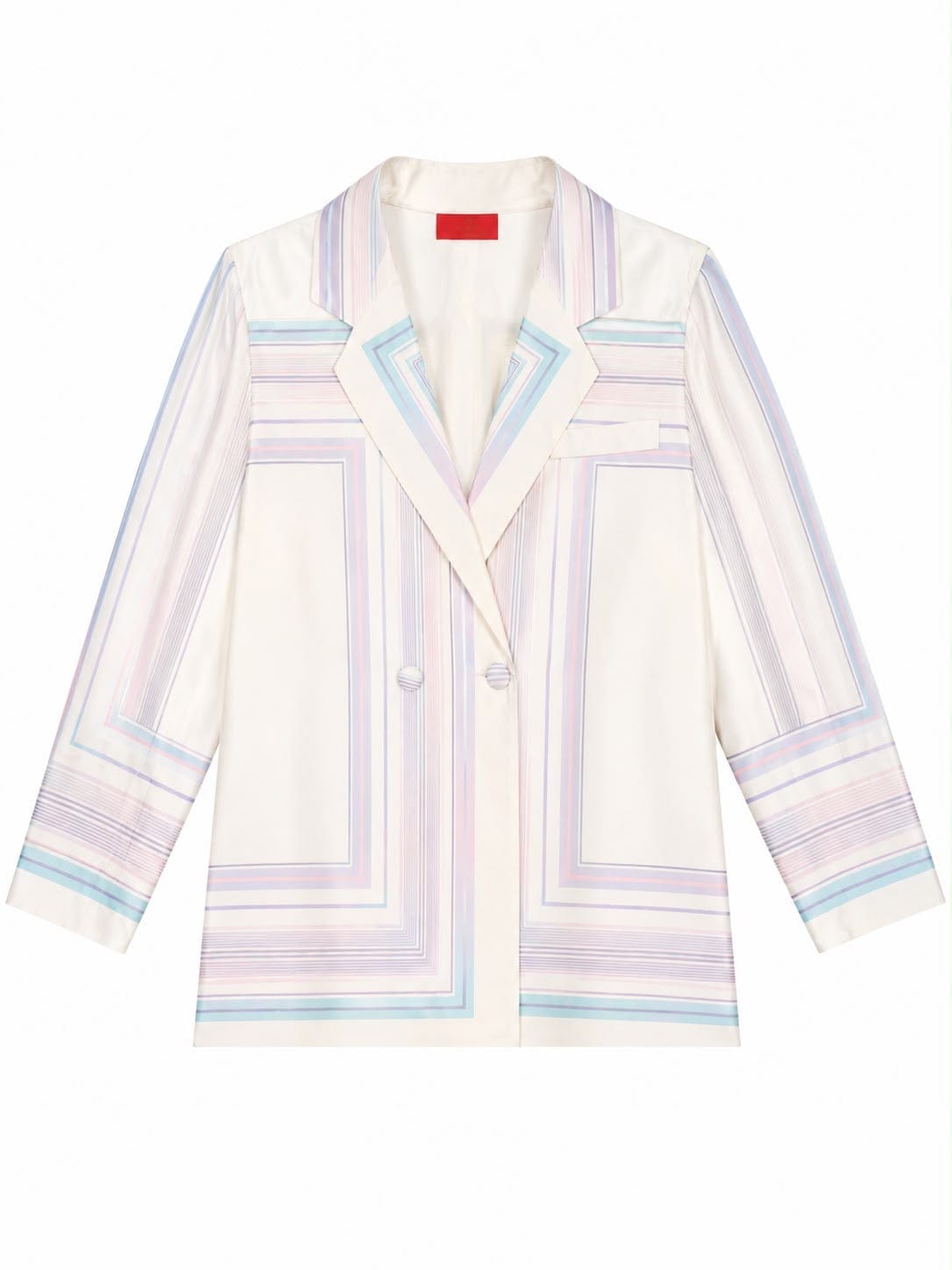 Maison Clad JACKET JUSTIN STRIPES SQUARES GRADIENT LACE POCKET MCL12803