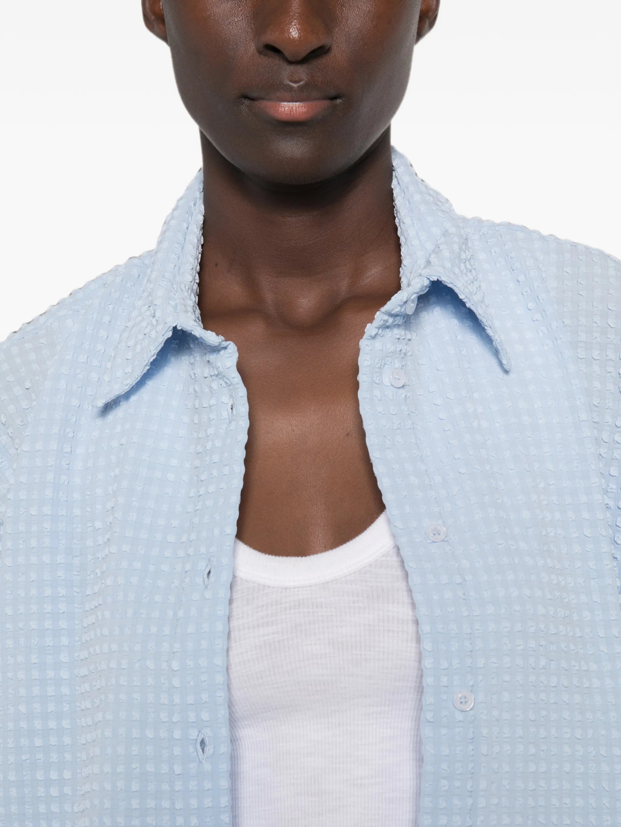 Hunza G oversized seersucker shirt