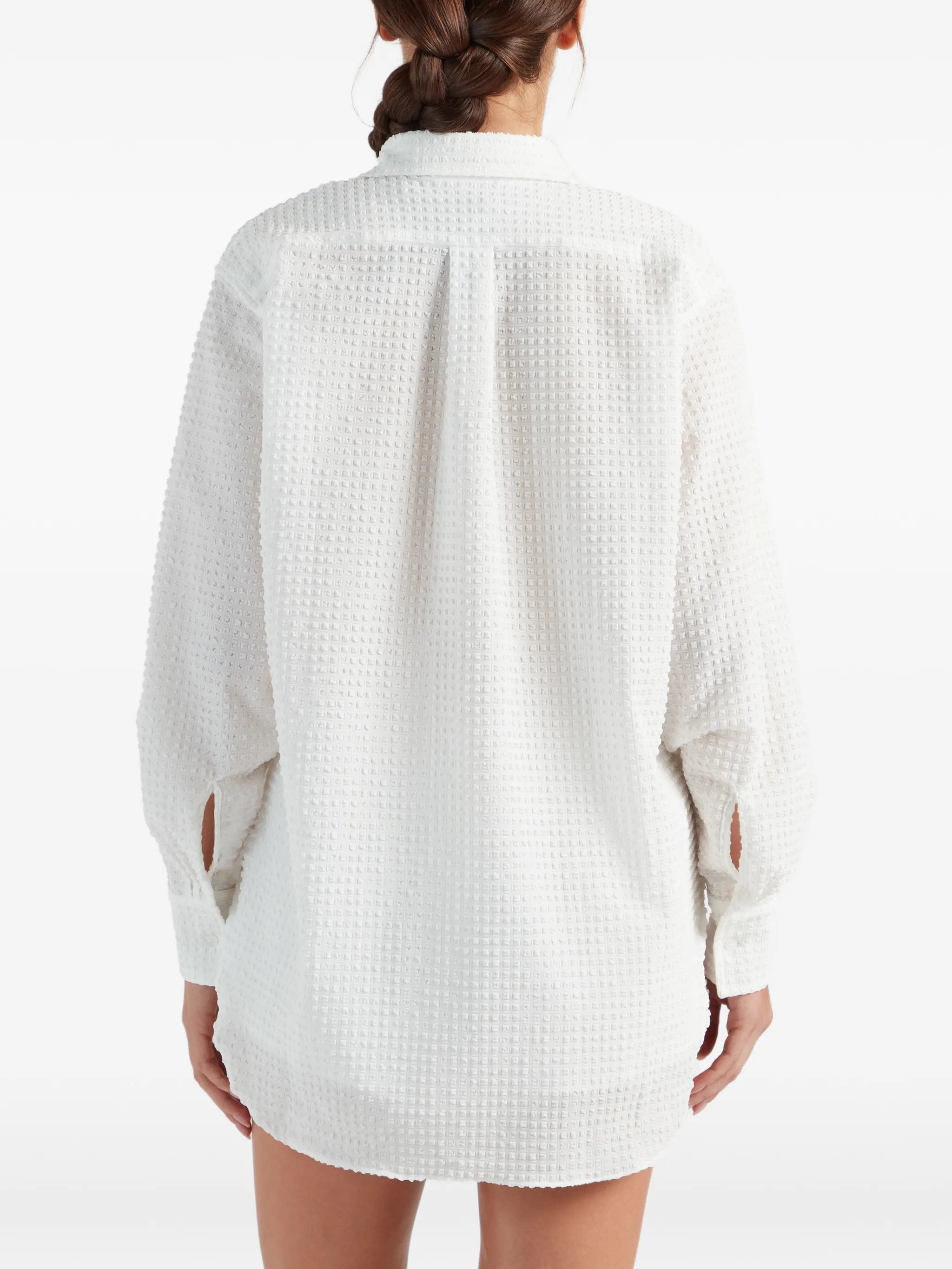 Hunza G seersucker oversized shirt