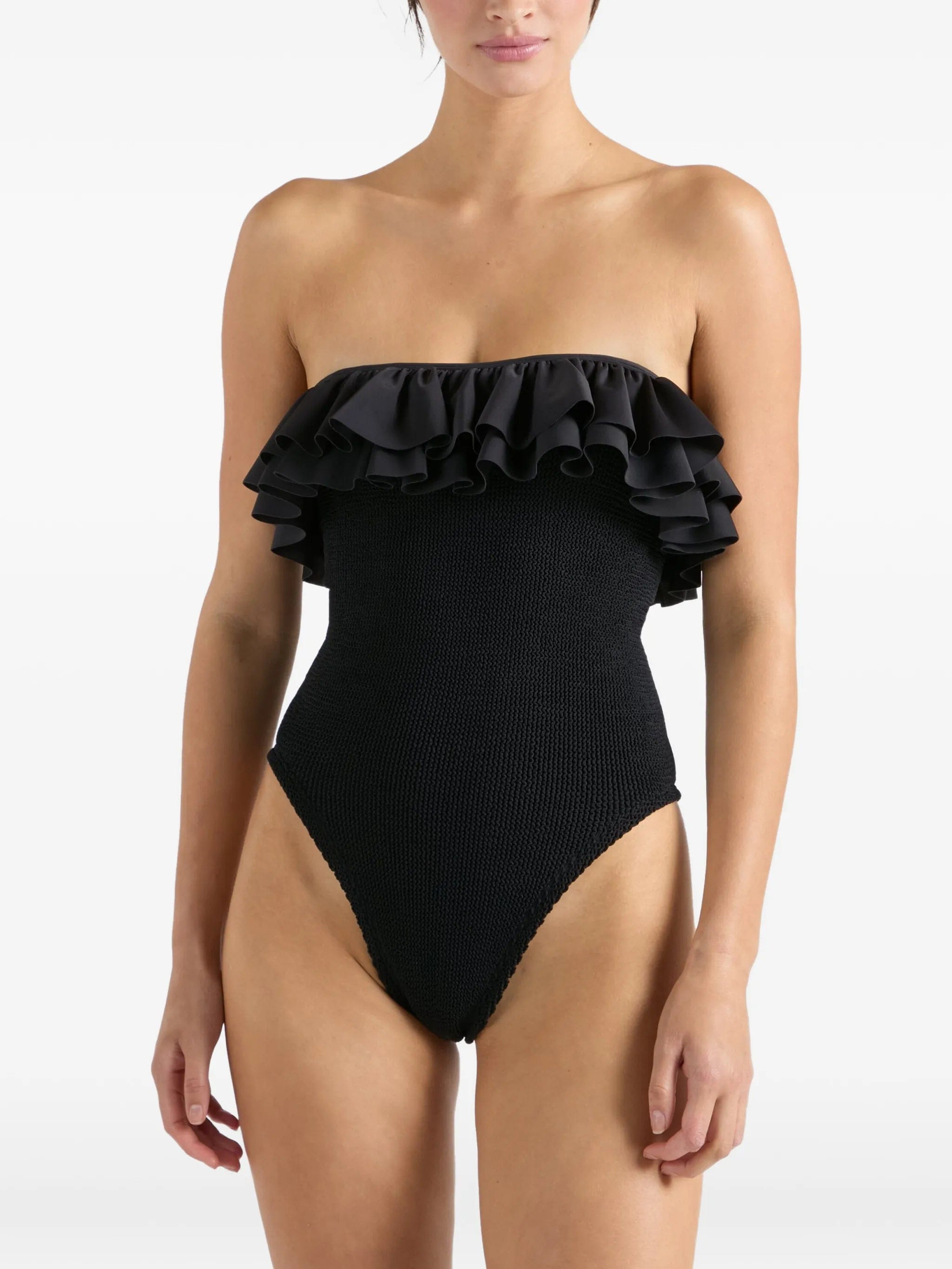 Hunza G Eloise ruffled swimsuit