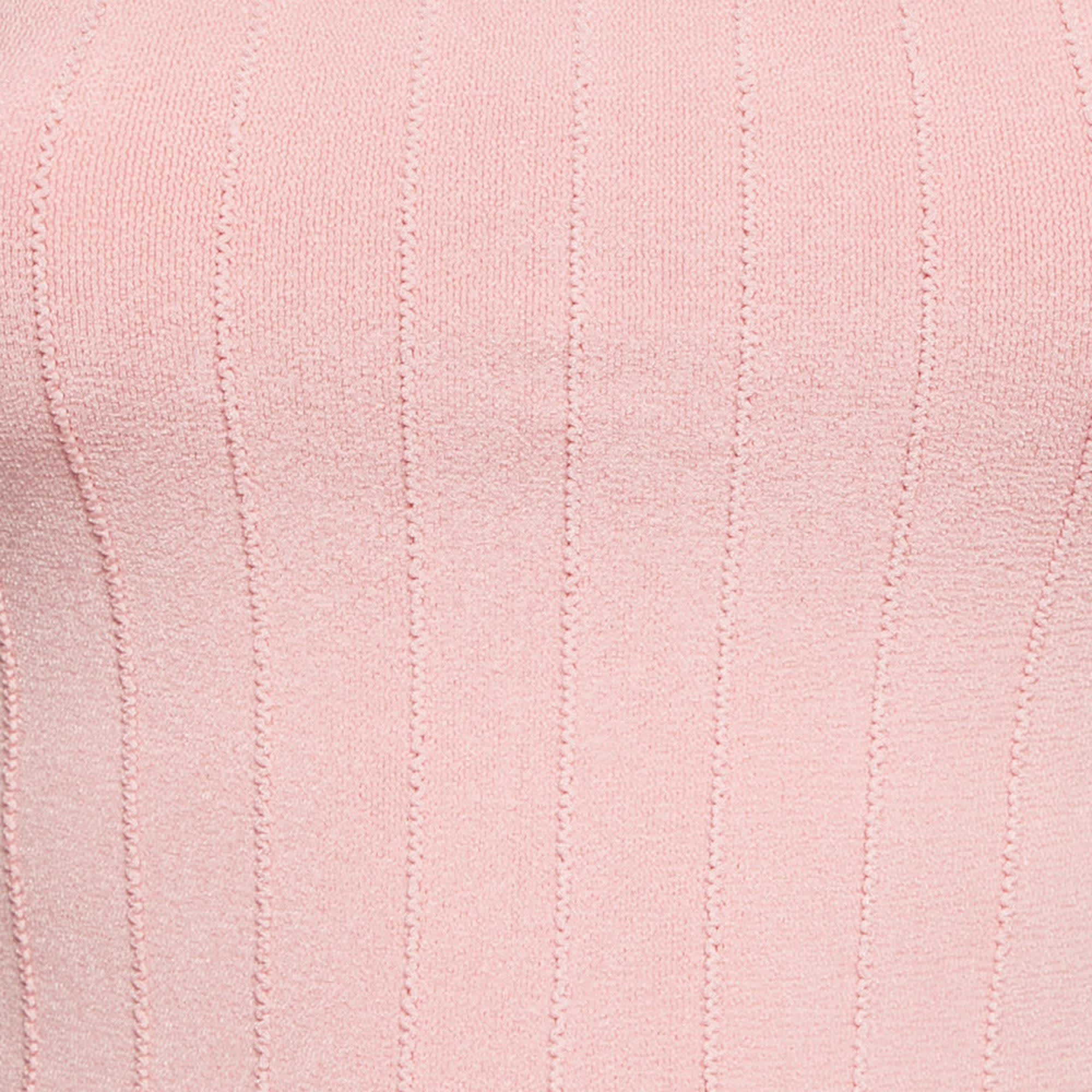 Hunza G Pink Stretch Knit Nile Mini Dress