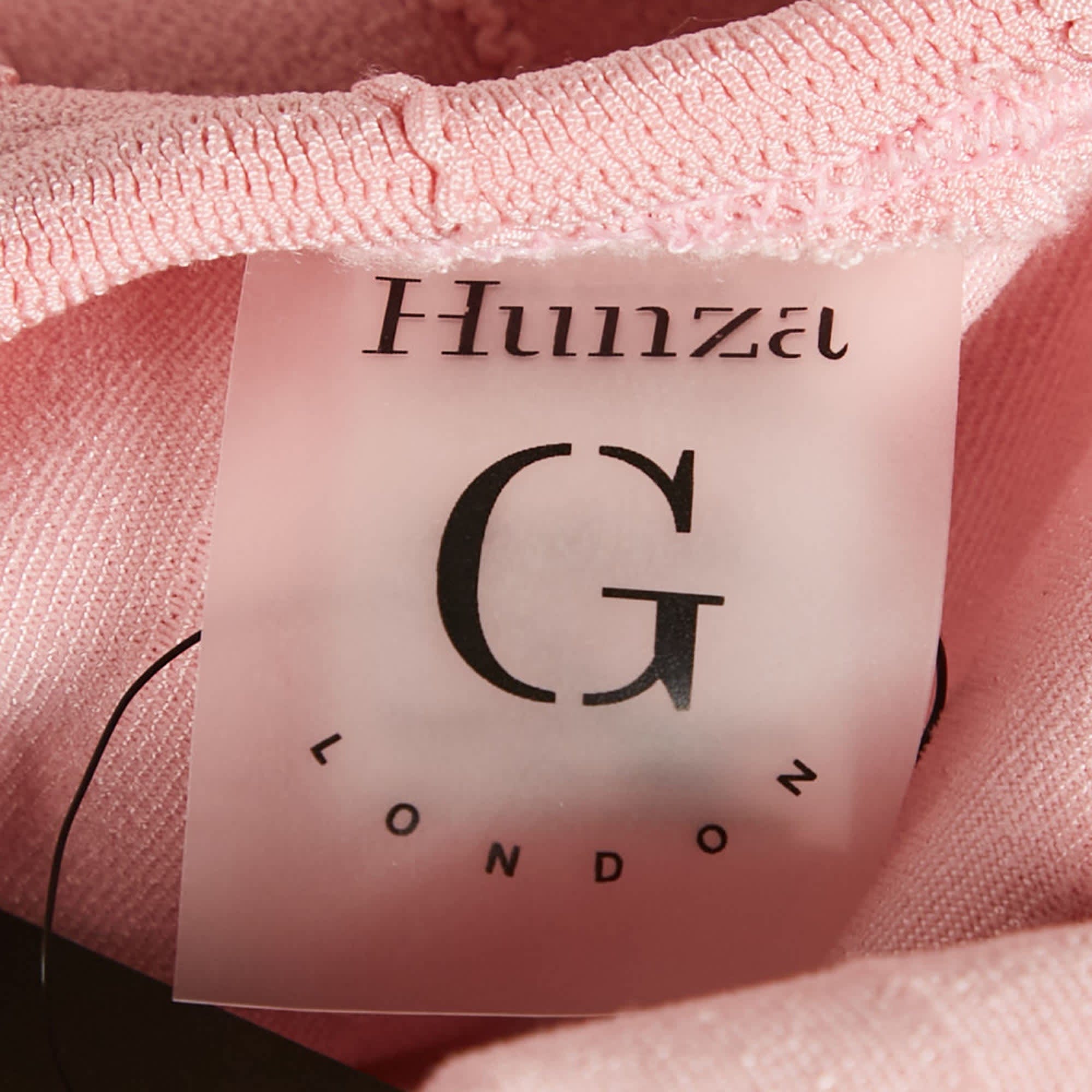 Hunza G Pink Stretch Knit Nile Mini Dress