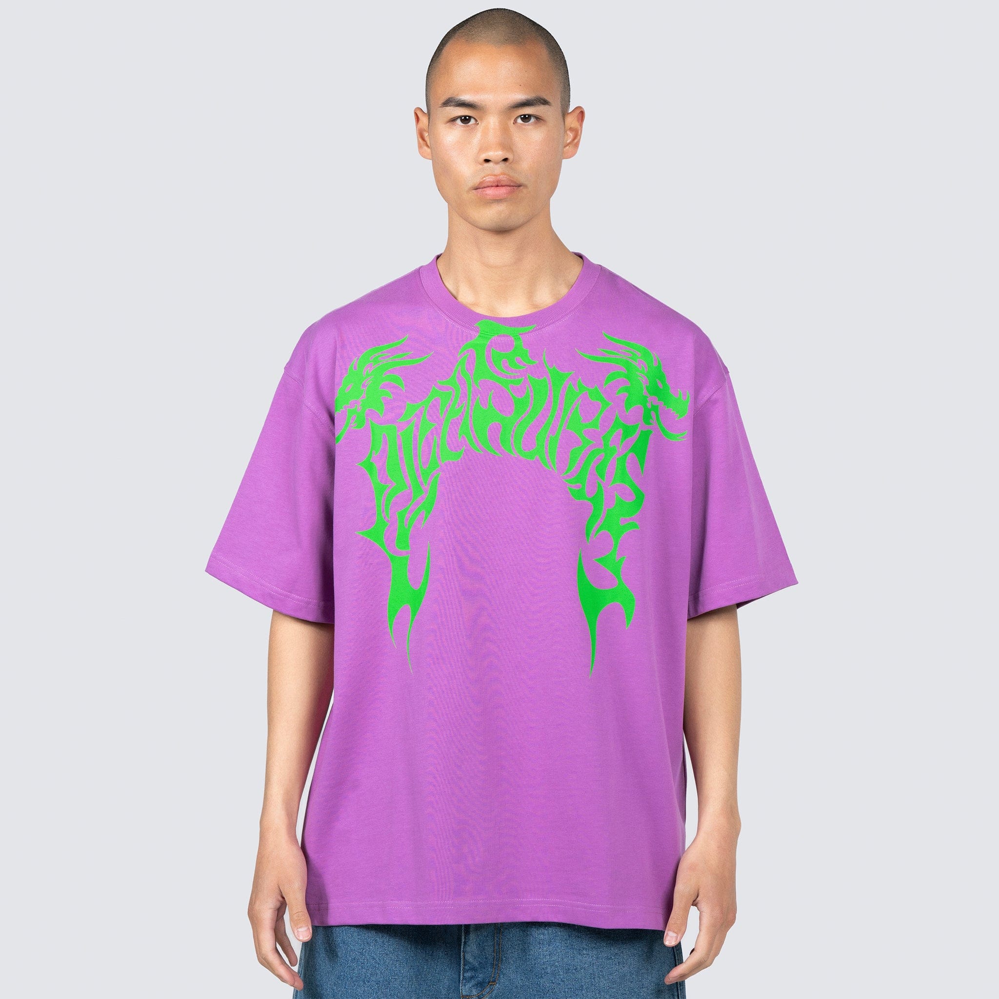 Pleasures DRAGON HEAVYWEIGHT T-Shirt (PURPLE)