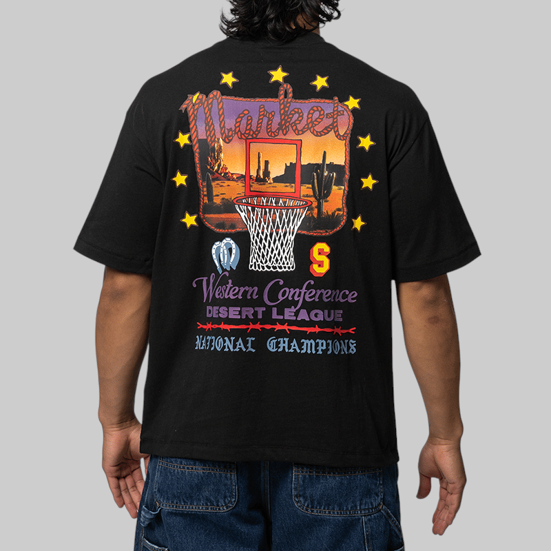 Market Desert League T - Shirt - Pirate Black