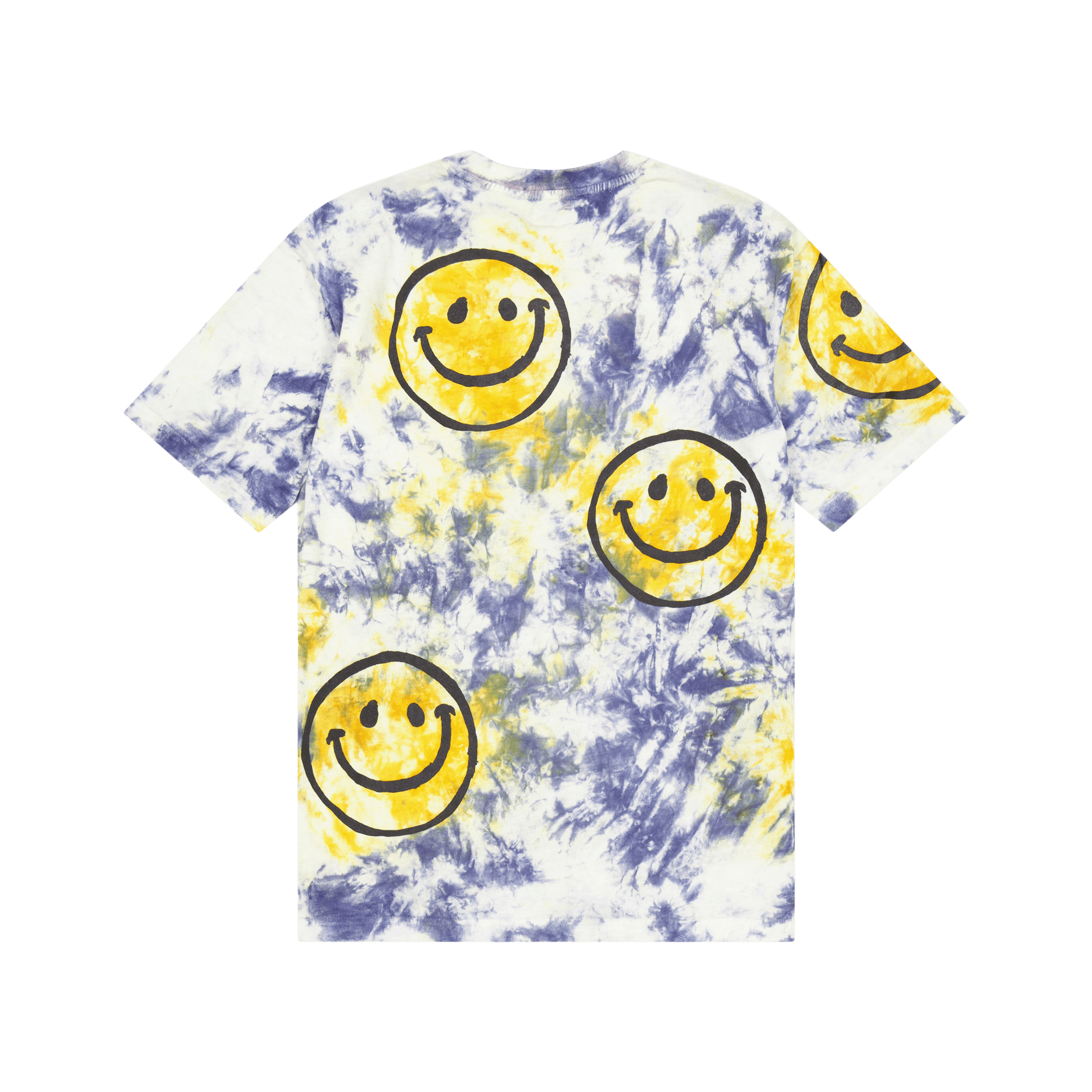Market Smiley Sun Dye T-Shirt Yellow Blue Tie - dye