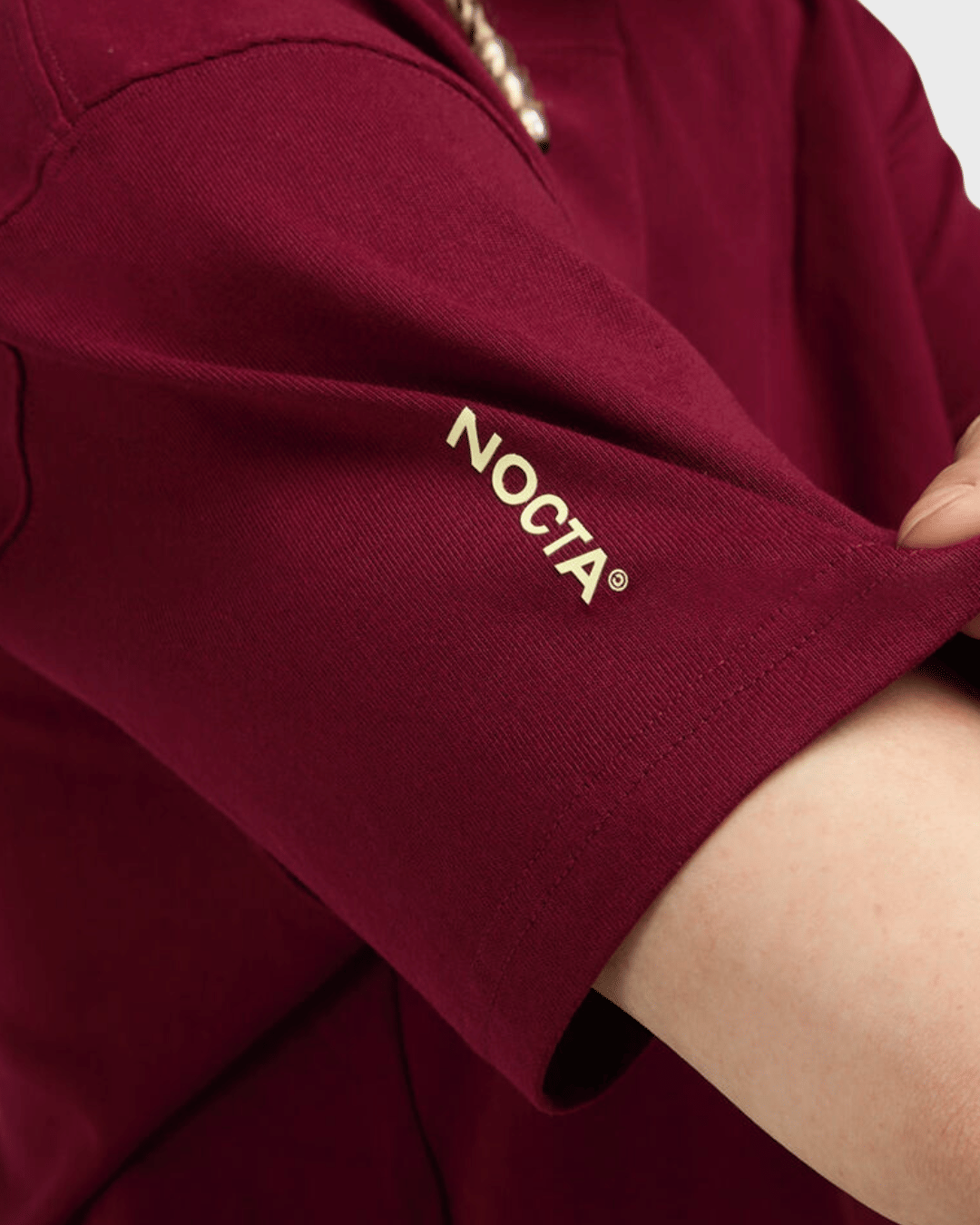Nocta Nike x Nocta NRG Mens Short Sleeve Shirt Dark Beetroot/Citron Tint