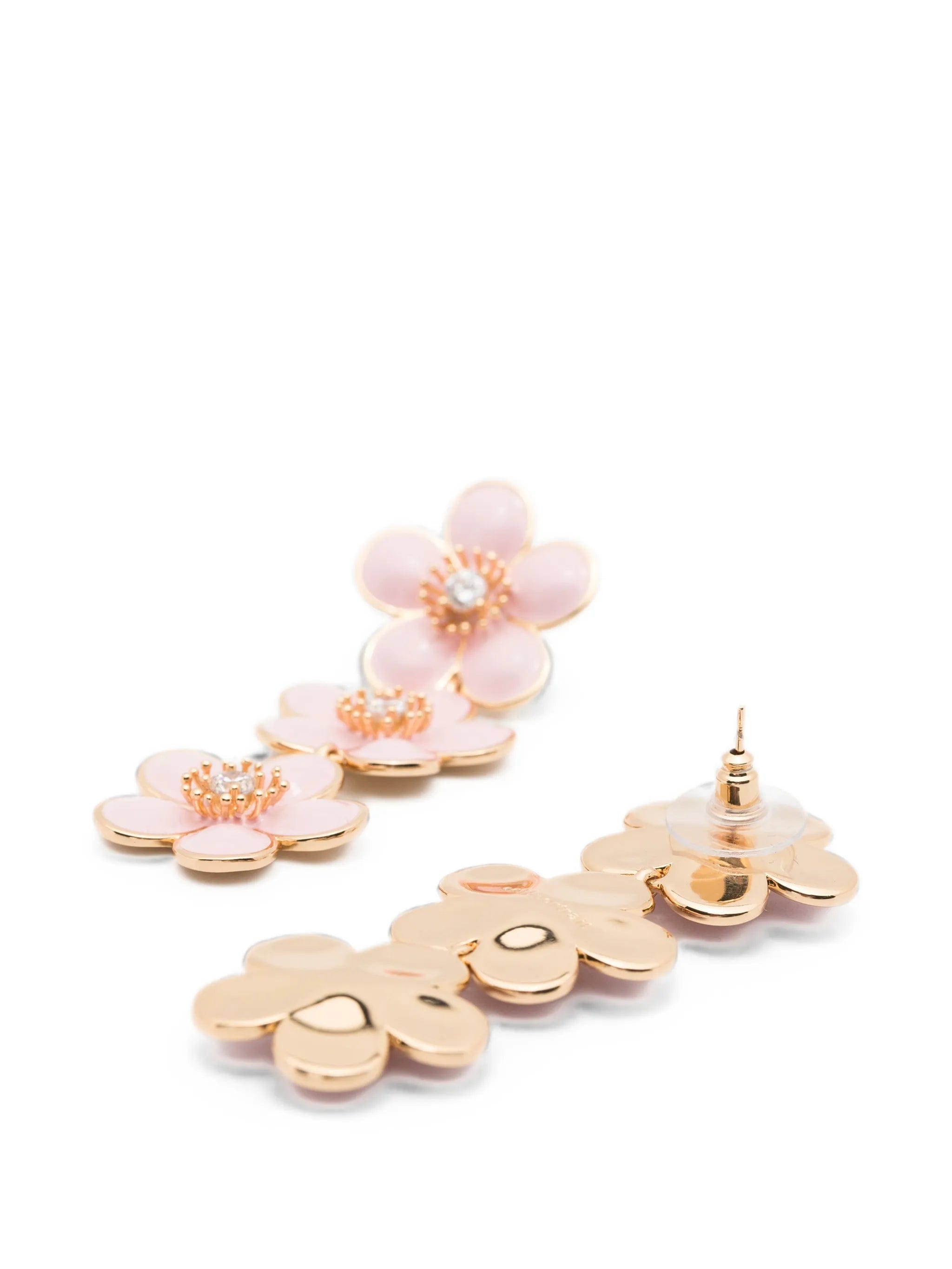Self-Portrait enamel - flower tiered earrings