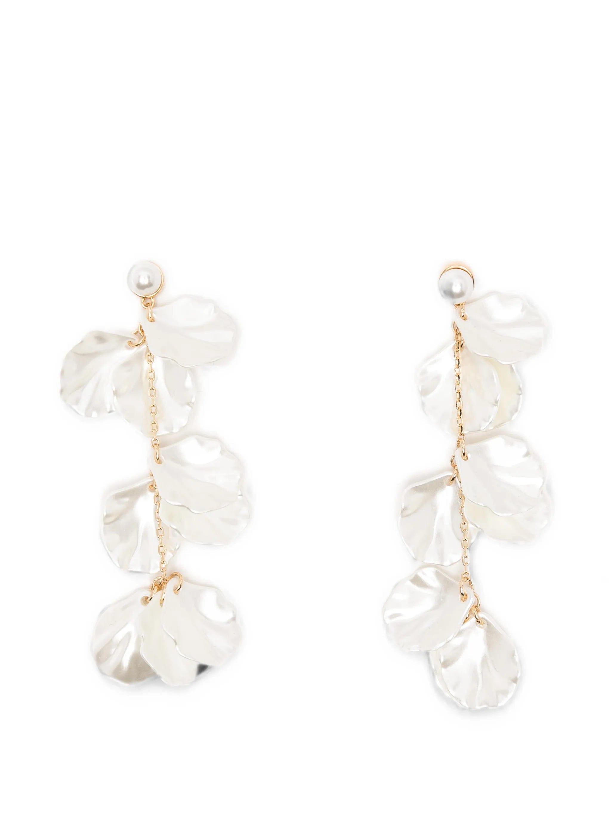 Self-Portrait petal - detail drop earrings