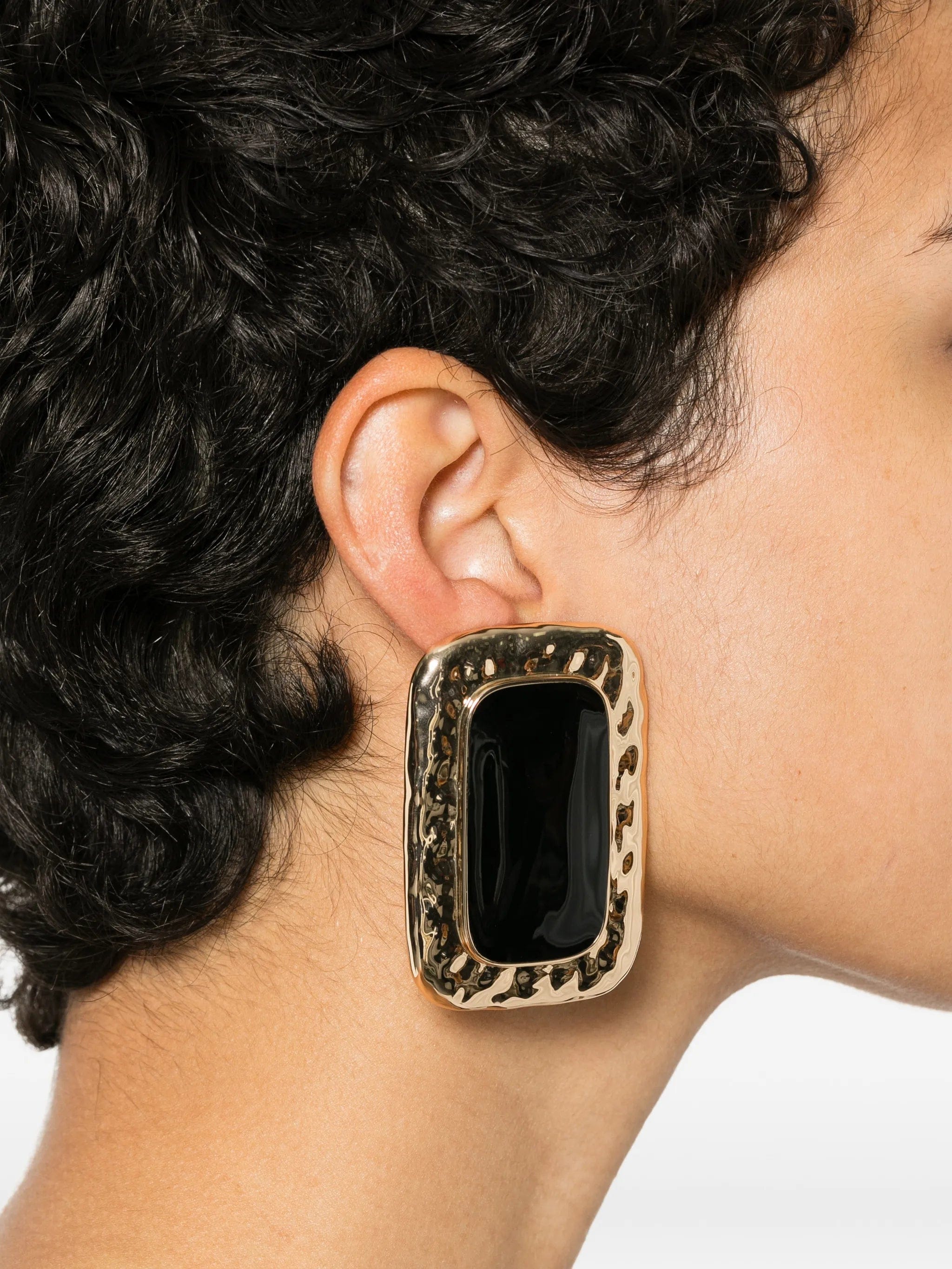 Self-Portrait rectangular - shape earrings