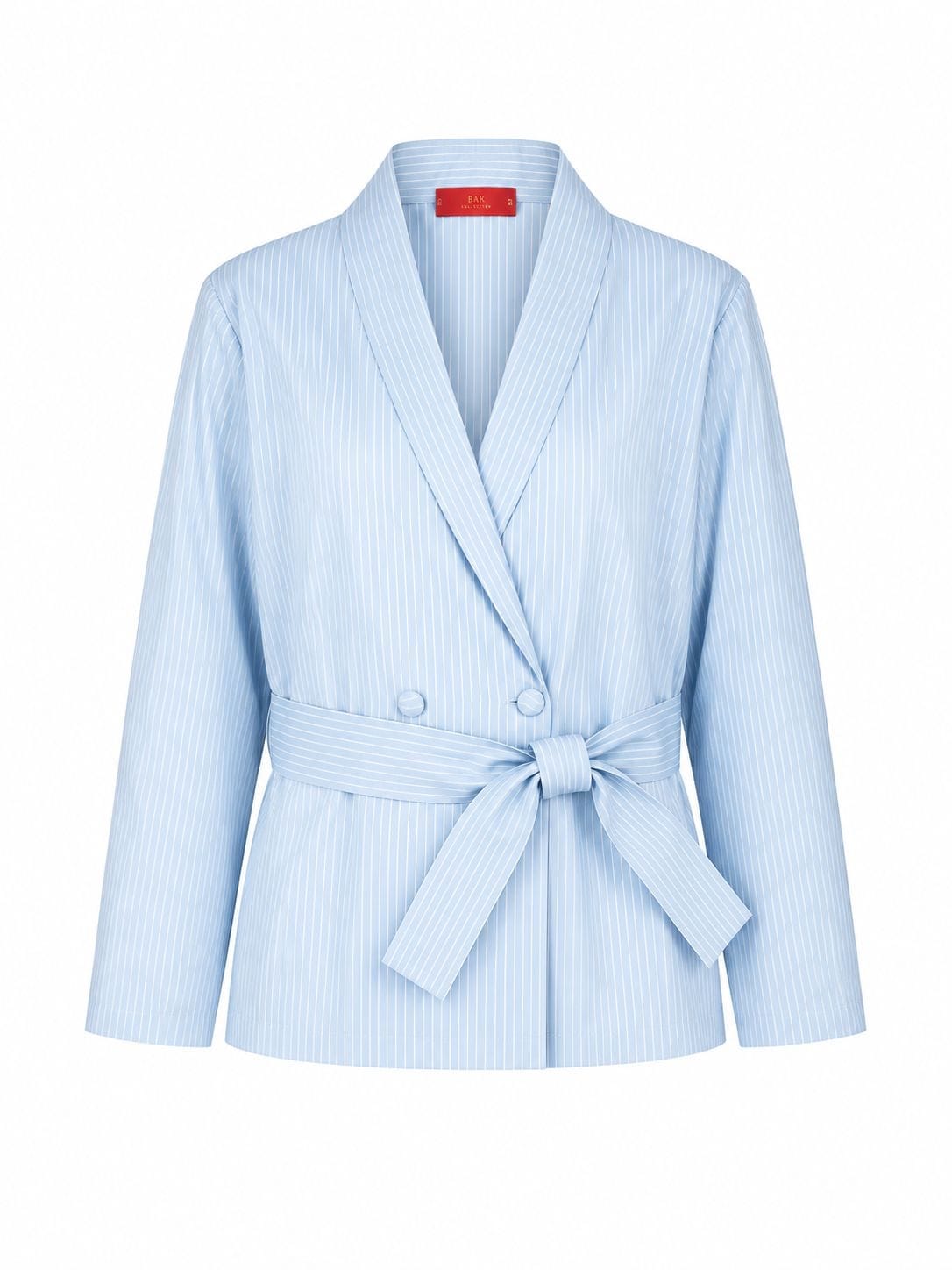 Maison Clad SAGE JACKET PINSTRIPES YELLOW LIGHT BLUE MCL11490