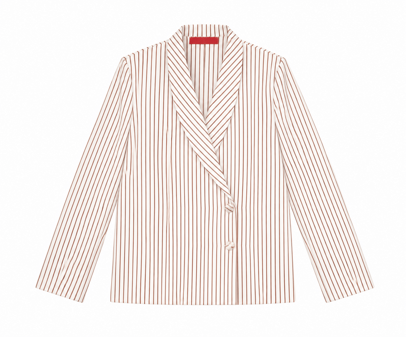 Maison Clad JACKET HILARY BISCUIT STRIPES OFF WHITE MCL11422