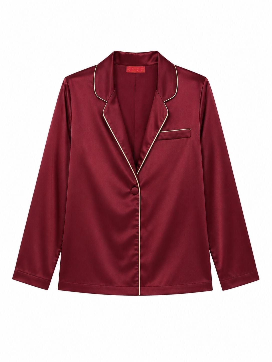 Maison Clad JACKET MARTINE DOUBLE SILK FABRIC GOLD PIPPING BURGUNDY MCL11415