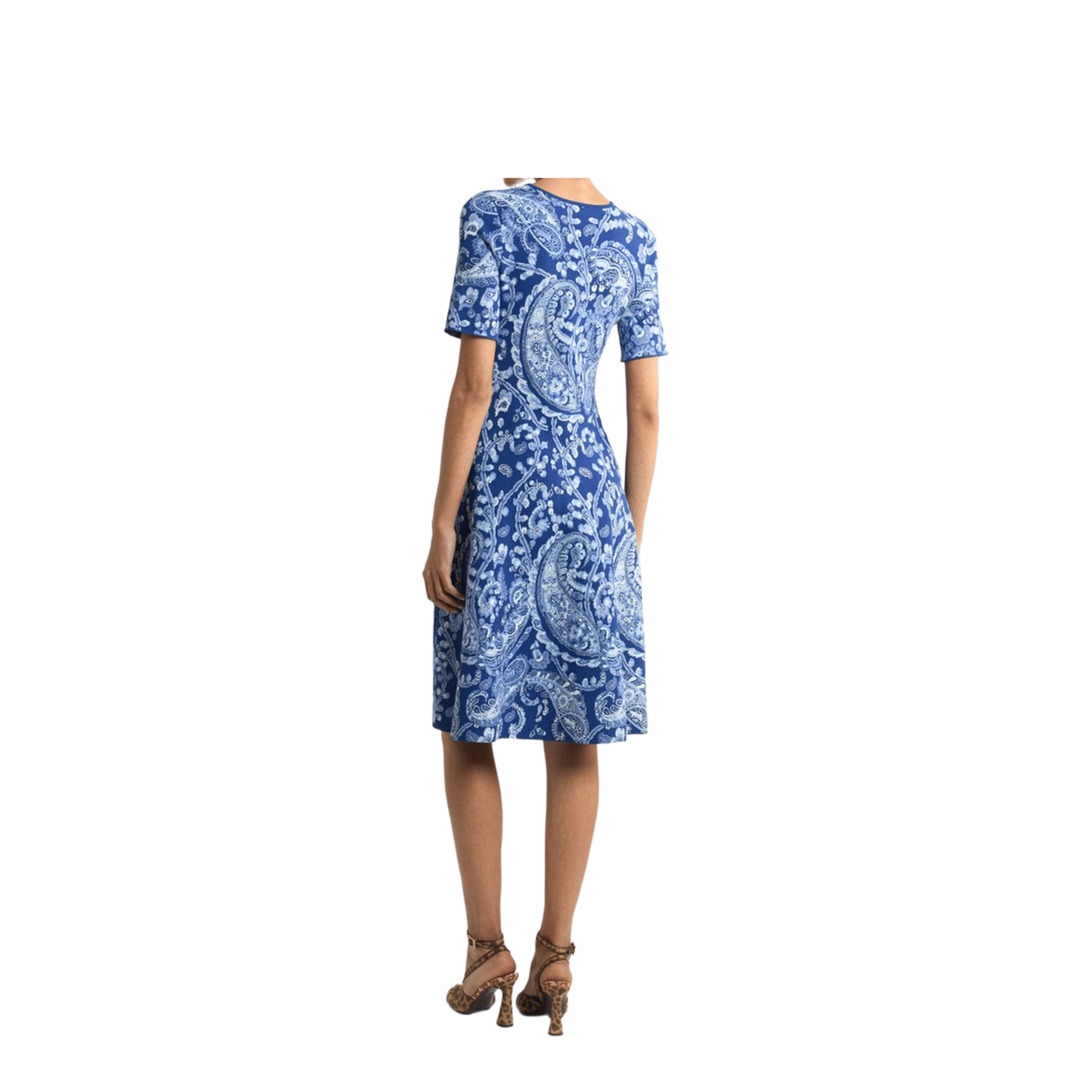 Etro Floral Paisley Motif Dress Blue