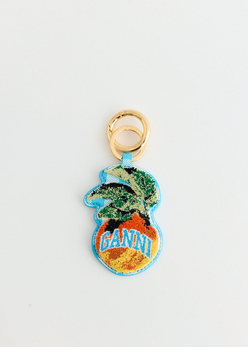 Ganni Apple Velvet Keyring