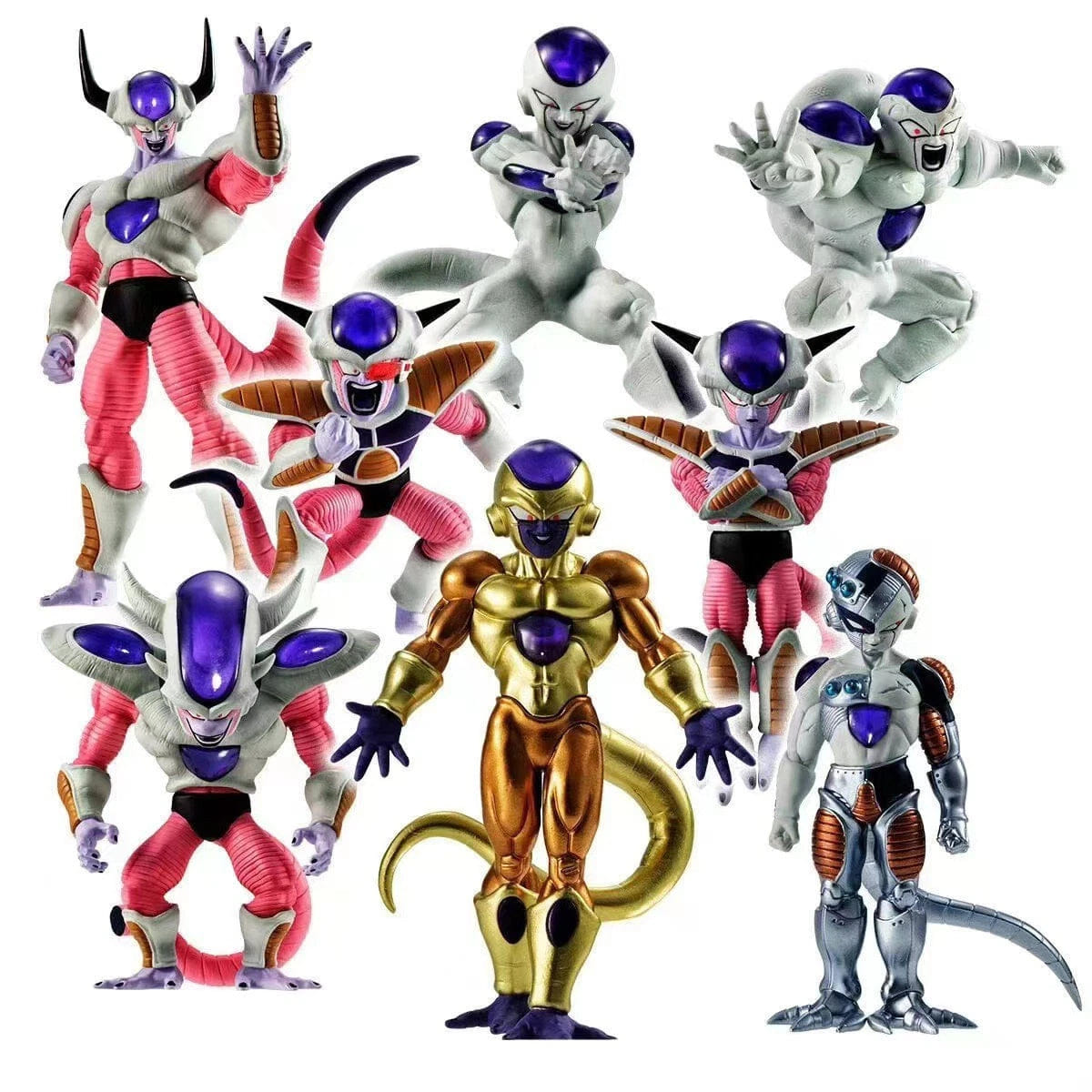 My Store 8 PCS Dragon Ball Z Frieza Figures Set – All Forms Collectible Anime Action Toys (3.1–4.7")