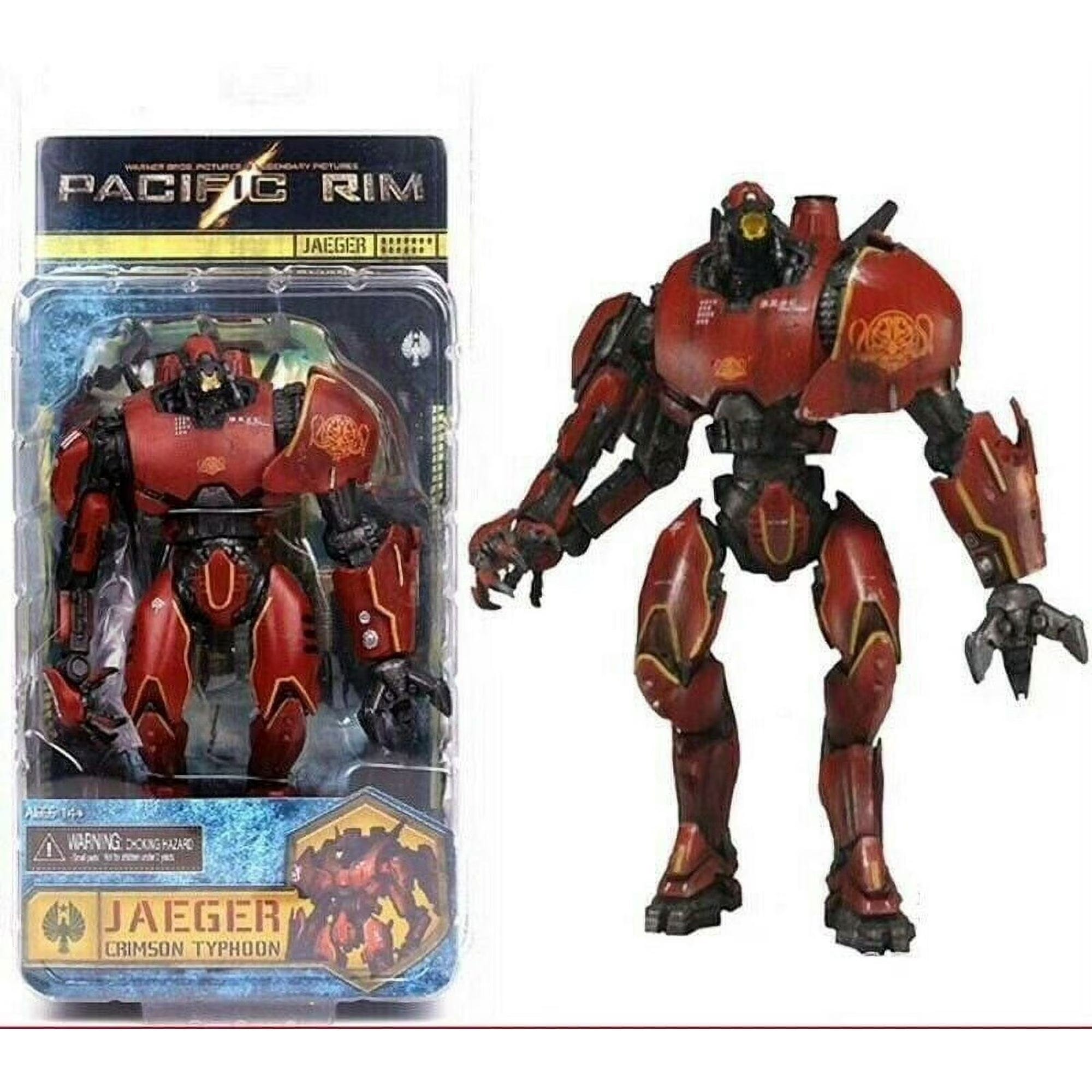 JAEGER Pacific Rim Crimson Typhoon Jaeger Action Figure – 7" Red Robot Model Collectible Toy, Durable PVC for Kids & Fans