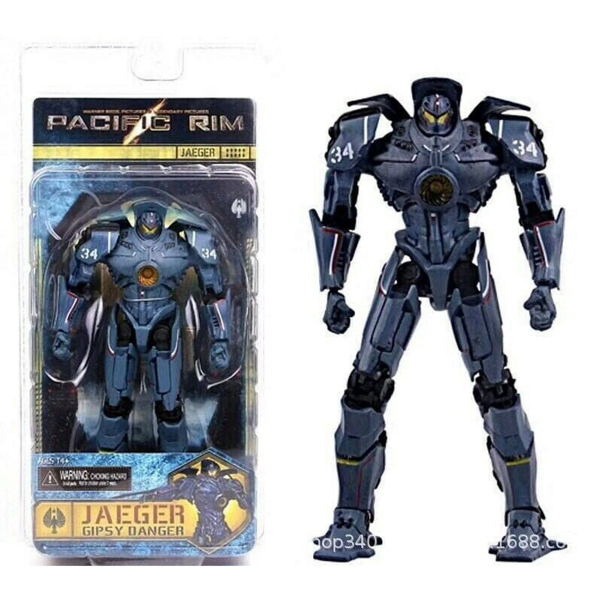 JAEGER Pacific Rim Jaeger Gipsy Danger Action Figure – 7" Durable PVC Robot Model, Collectible Toy for Fans & Collectors