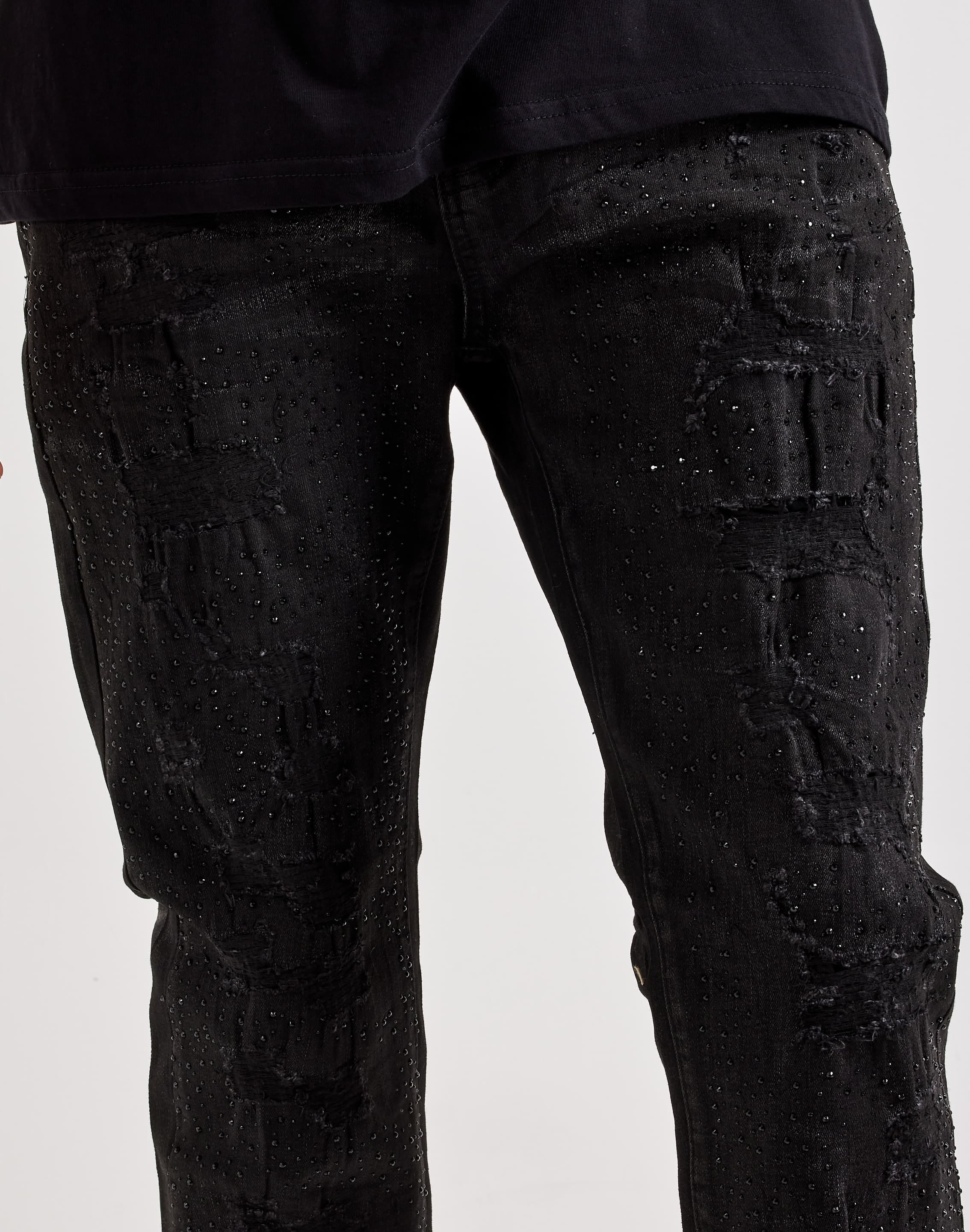 Waimea Rhinestone Distressed Skinny Jeans
