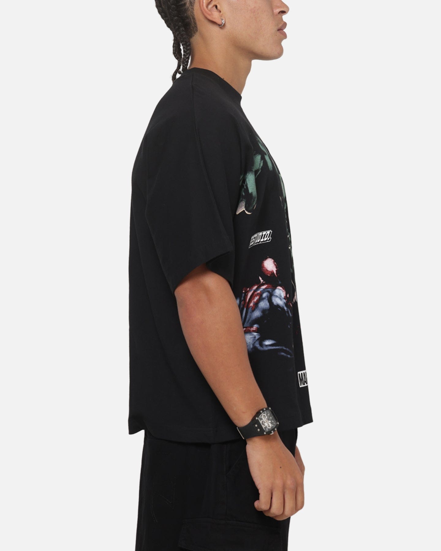 73studio Marvel Hulk Vs Spider - Man T - Shirt Black