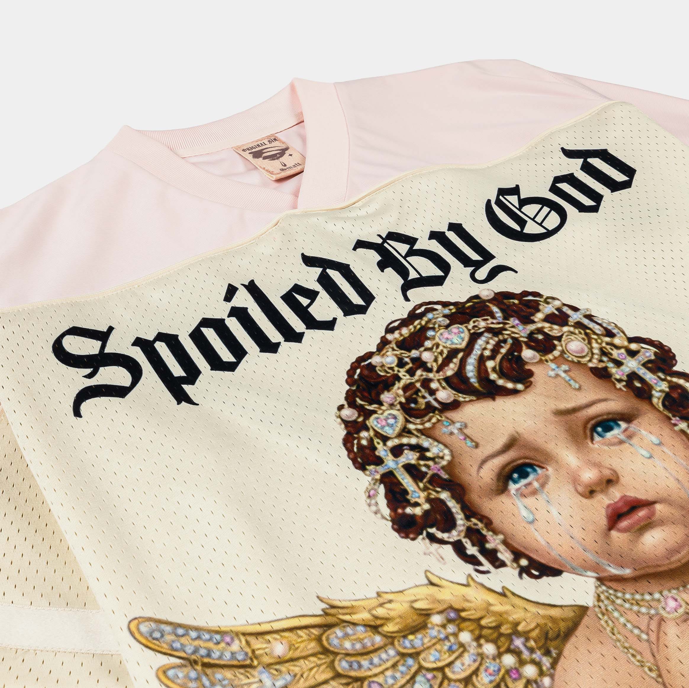 Original SIN Spoiled Angel Mesh Womens Jersey (Cream/Pink)