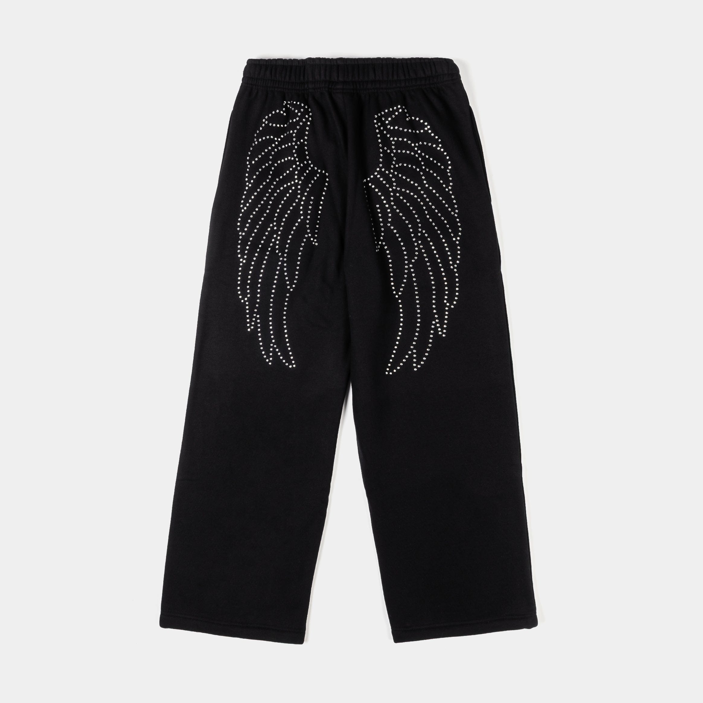 Original SIN Angel Wings Fleece Womens Sweatpants (Black/Pink)
