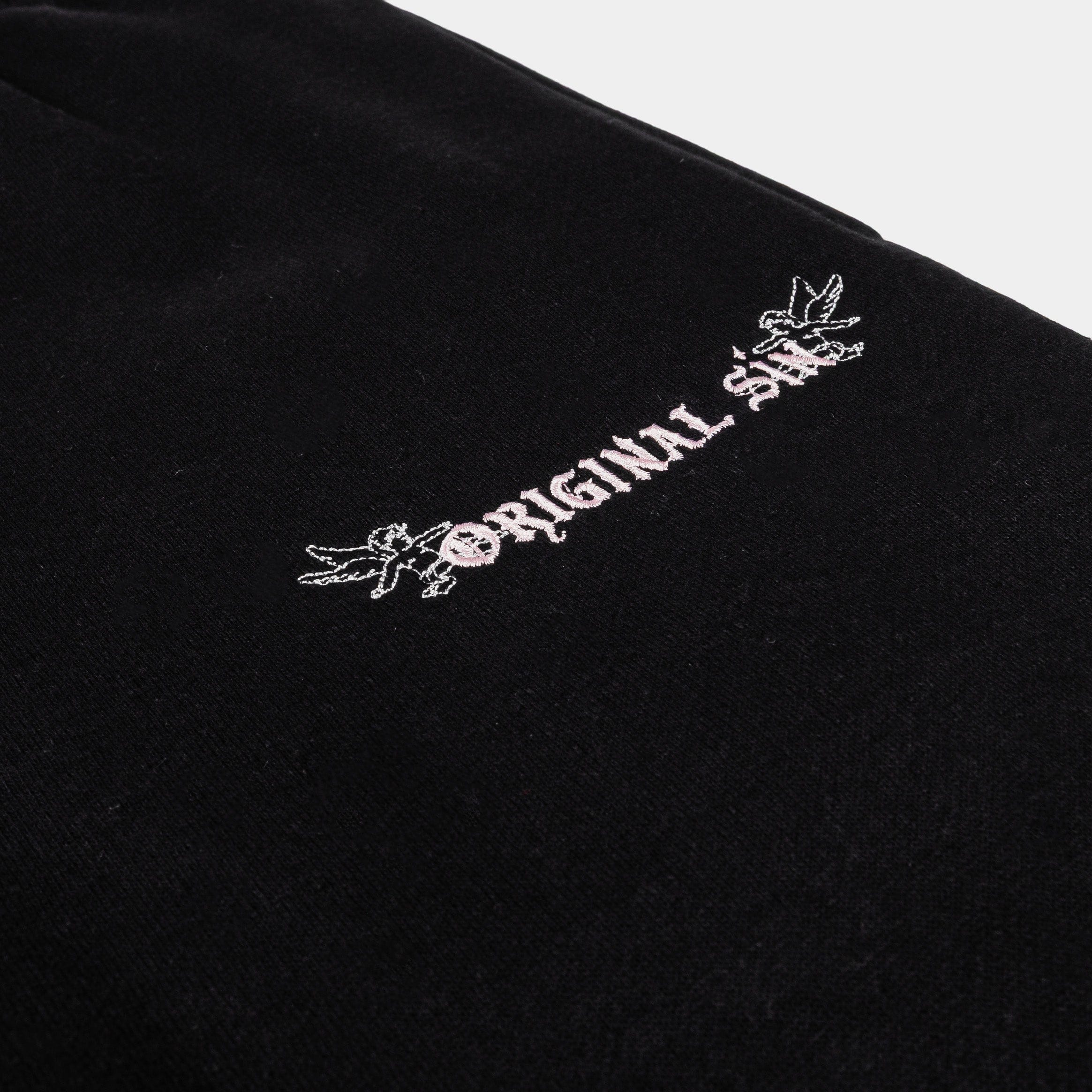 Original SIN Angel Wings Fleece Womens Sweatpants (Black/Pink)