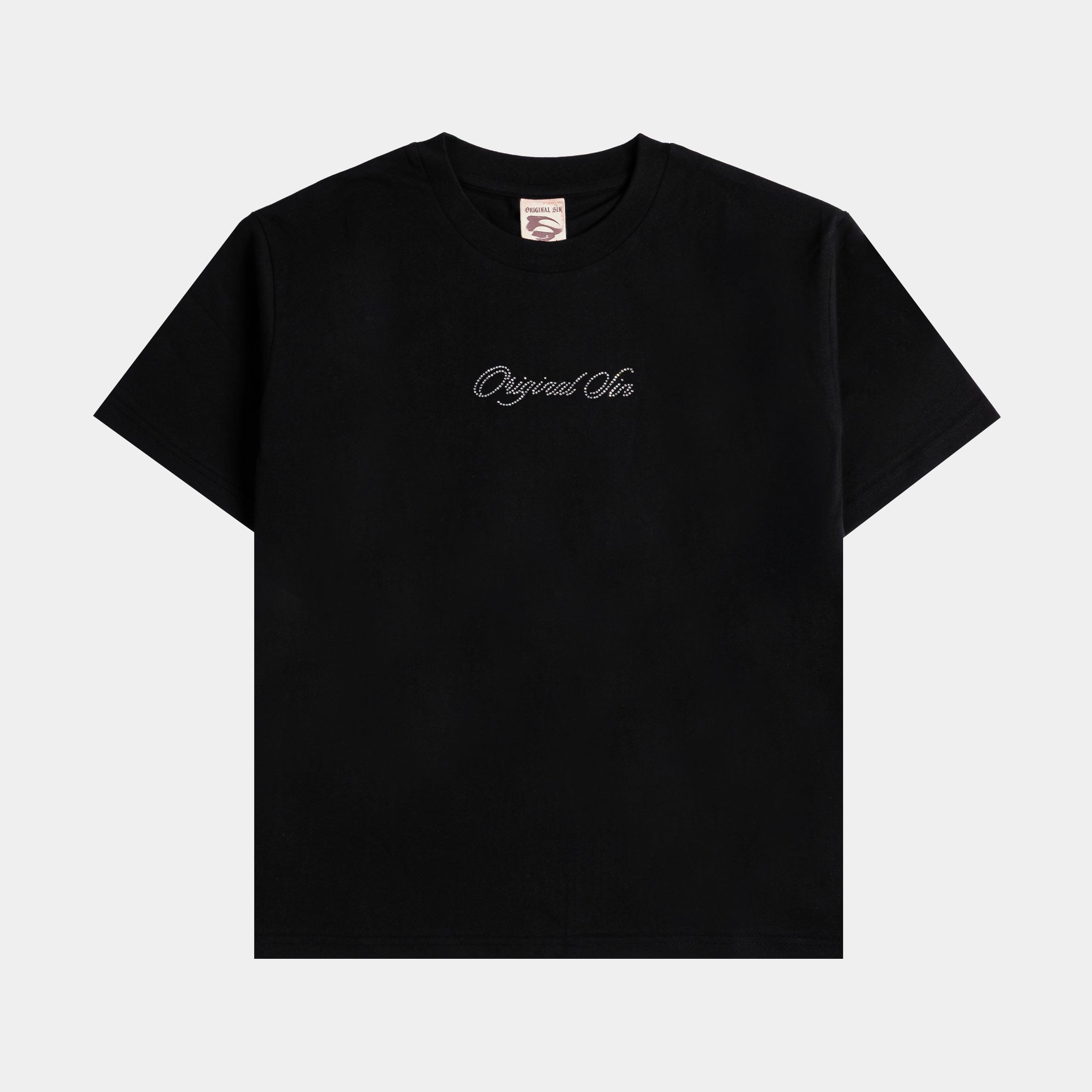 Original SIN Spoiled By God Womens Short Sleeve Shirt (Black/Pink)