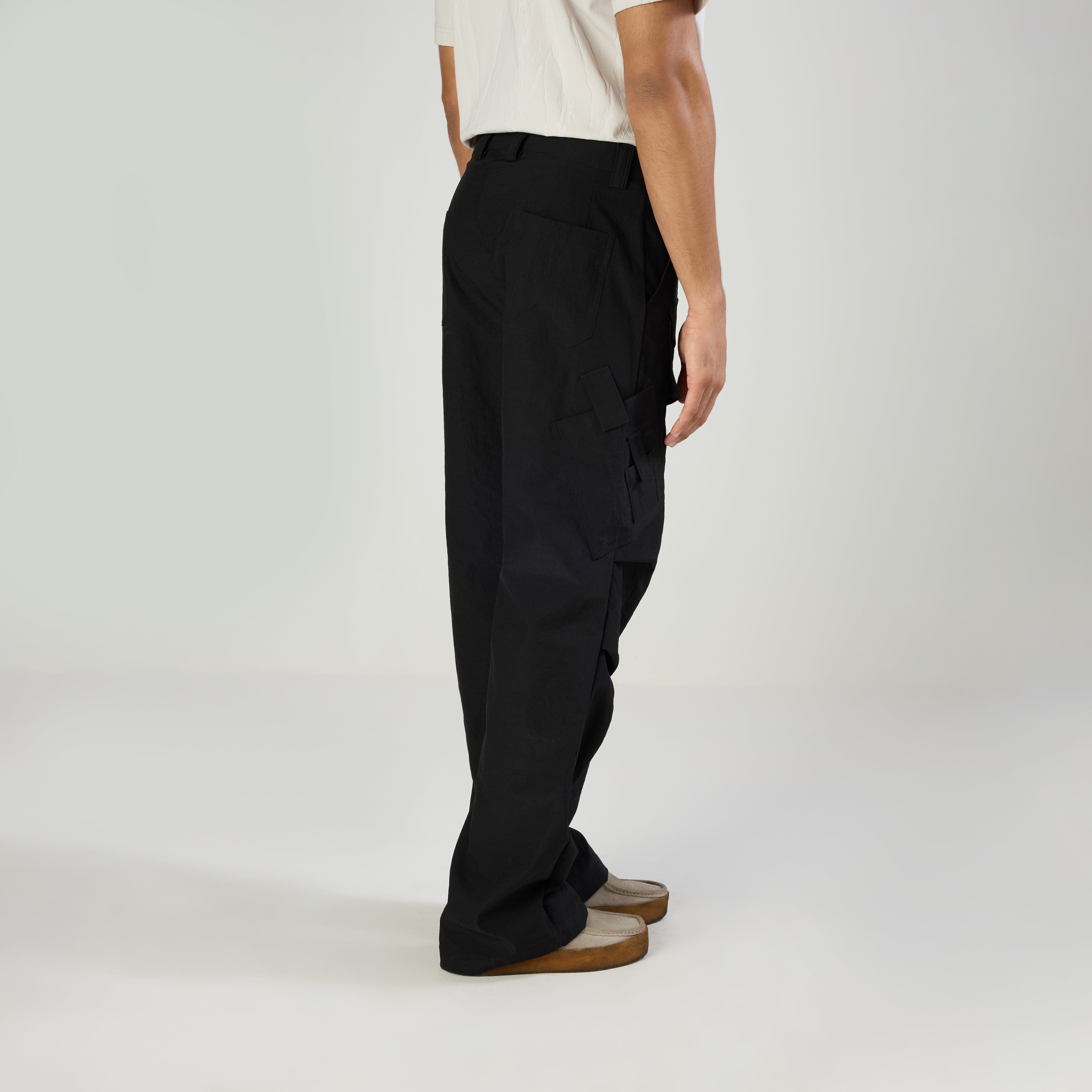 Warping Theories PARACHUTE PANTS TYPE - 2 - BLACK