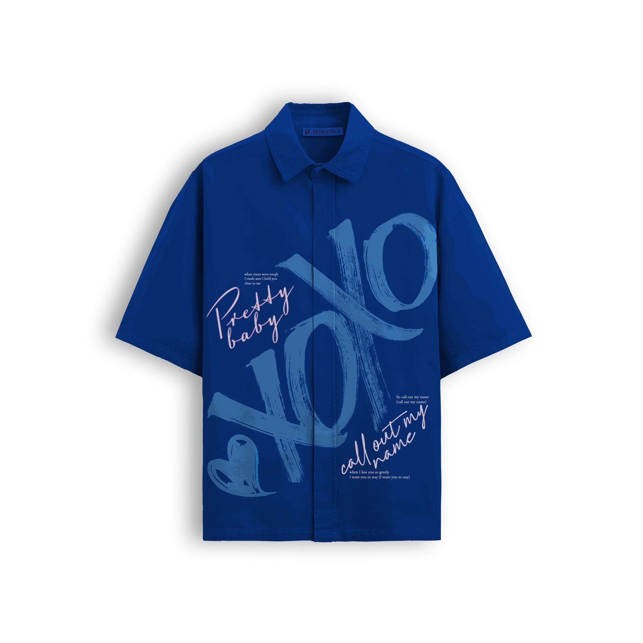 Recnstrct XOXO shirt - Royal blue