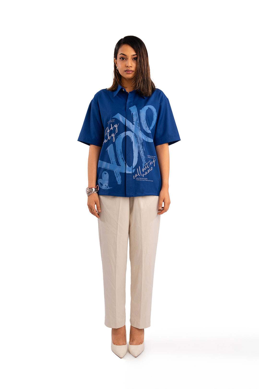 Recnstrct XOXO shirt - Royal blue
