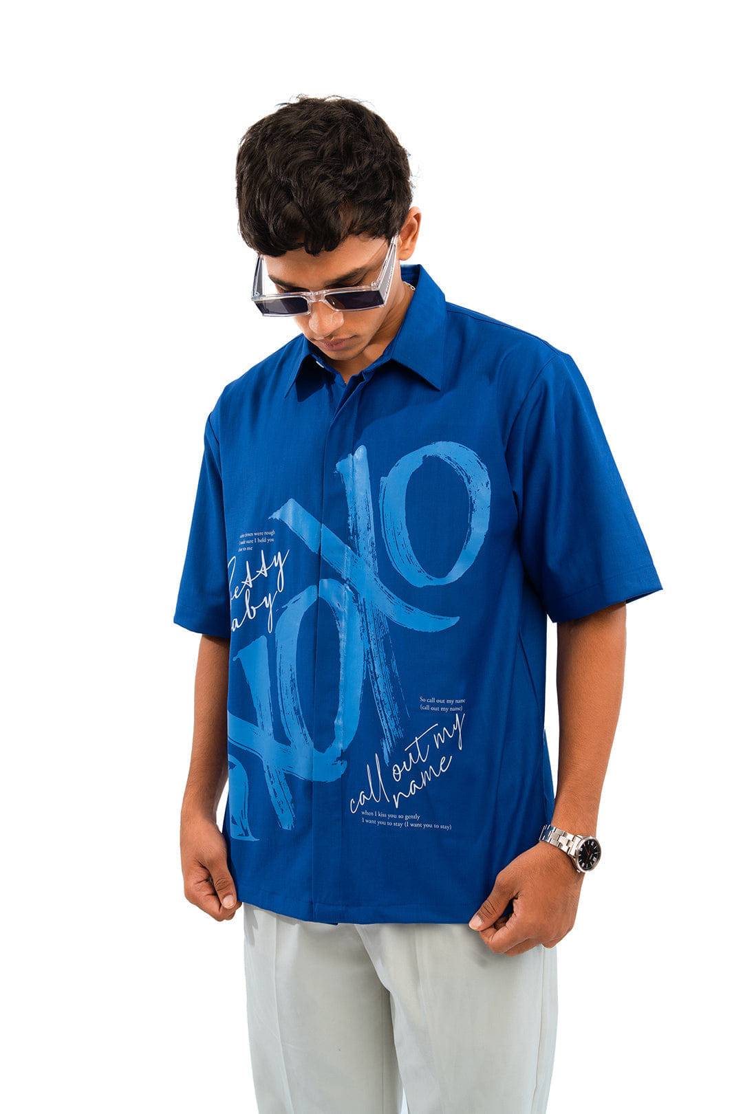 Recnstrct XOXO shirt - Royal blue