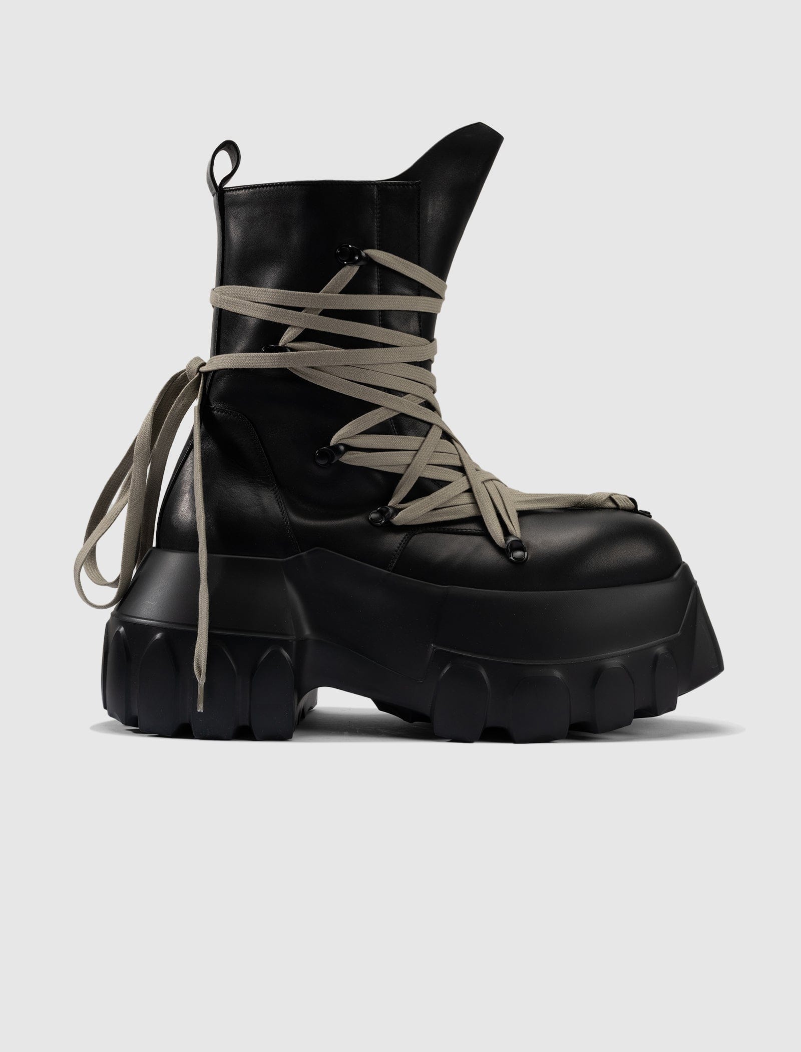 RICK OWENS Mainline MEGALACED MEGA TRACTOR BOOTS