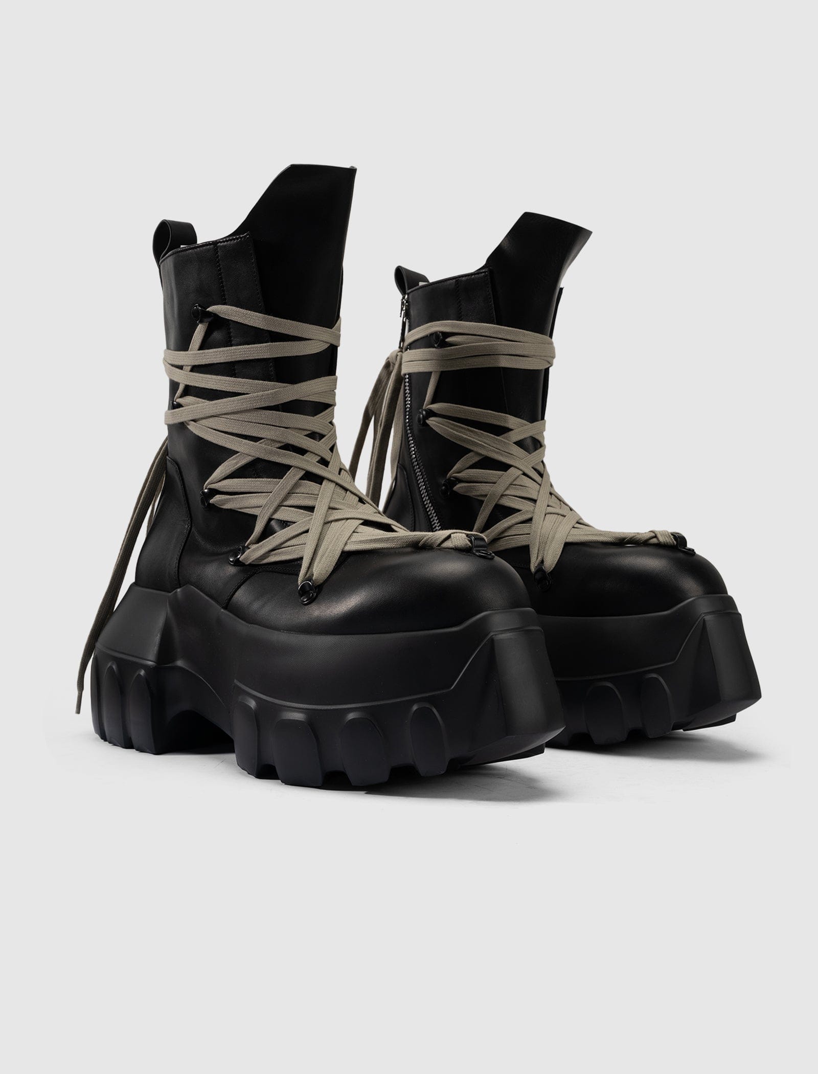 RICK OWENS Mainline MEGALACED MEGA TRACTOR BOOTS