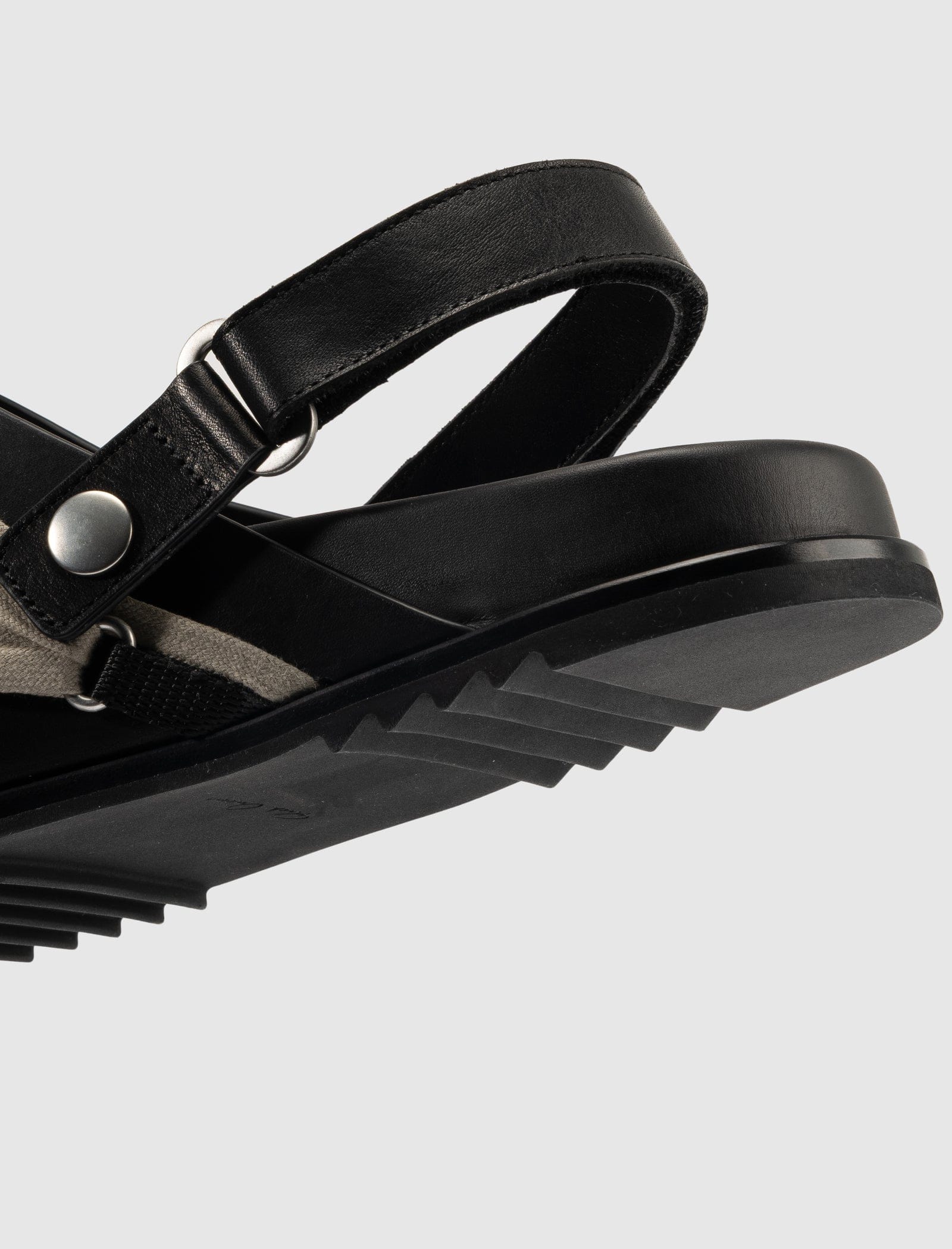 RICK OWENS Mainline HOLLYWOOD MEGALACED MULE GRANOLA/BLACK