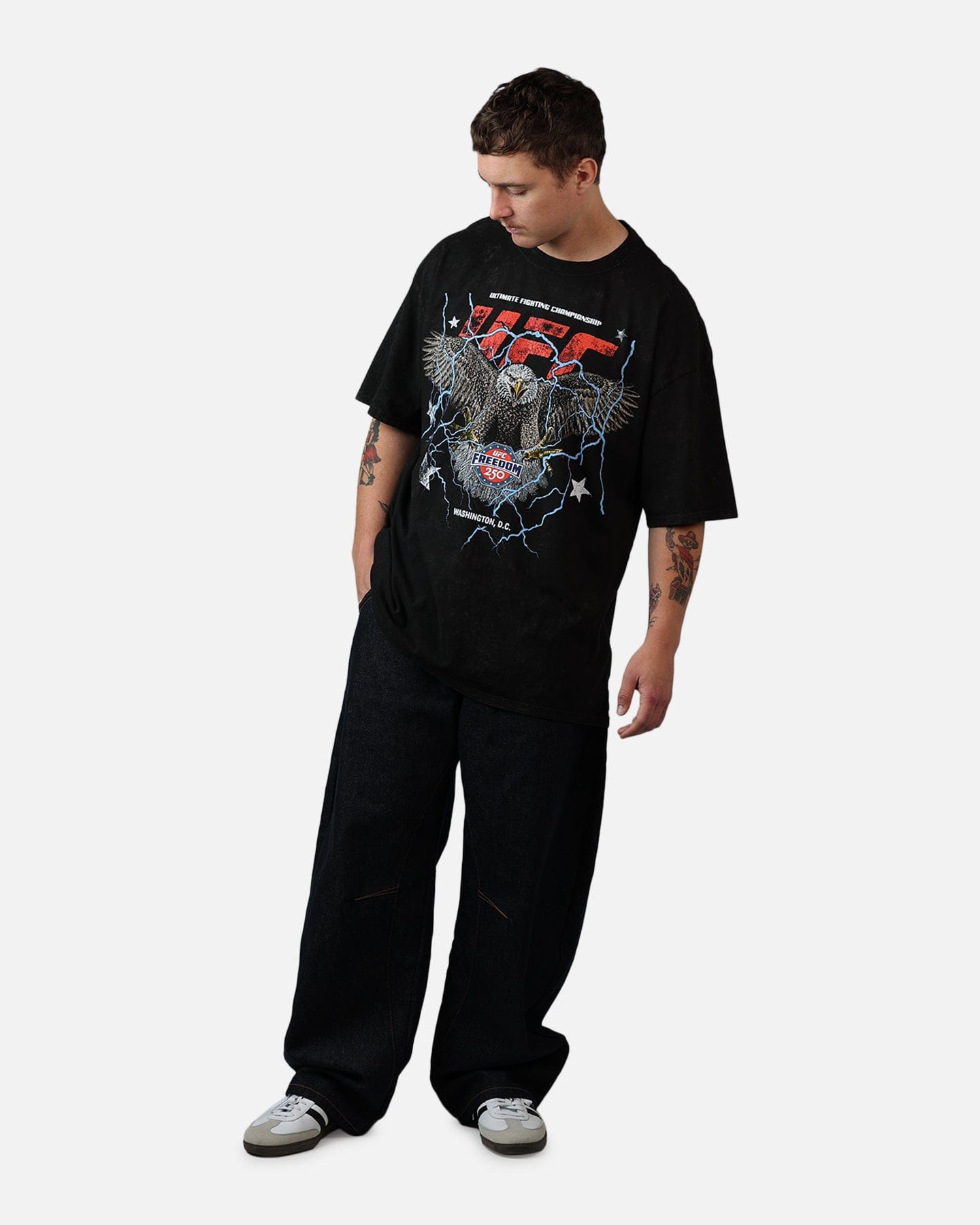 Culture KINGS UFC By Culture Kings UFC 250 Freedom T - Shirt Black Acidwash