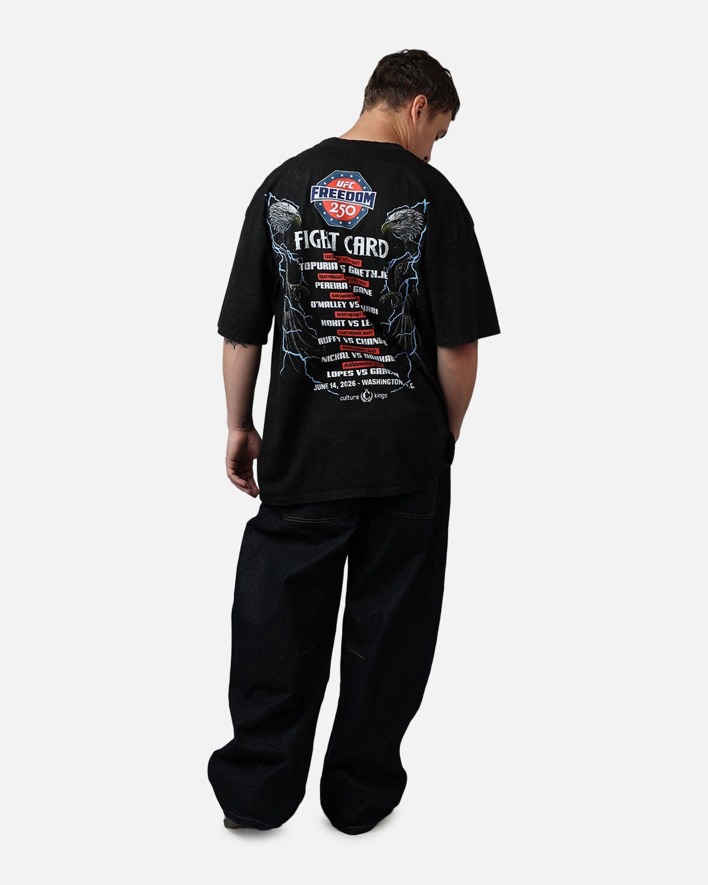 Culture KINGS UFC By Culture Kings UFC 250 Freedom T - Shirt Black Acidwash
