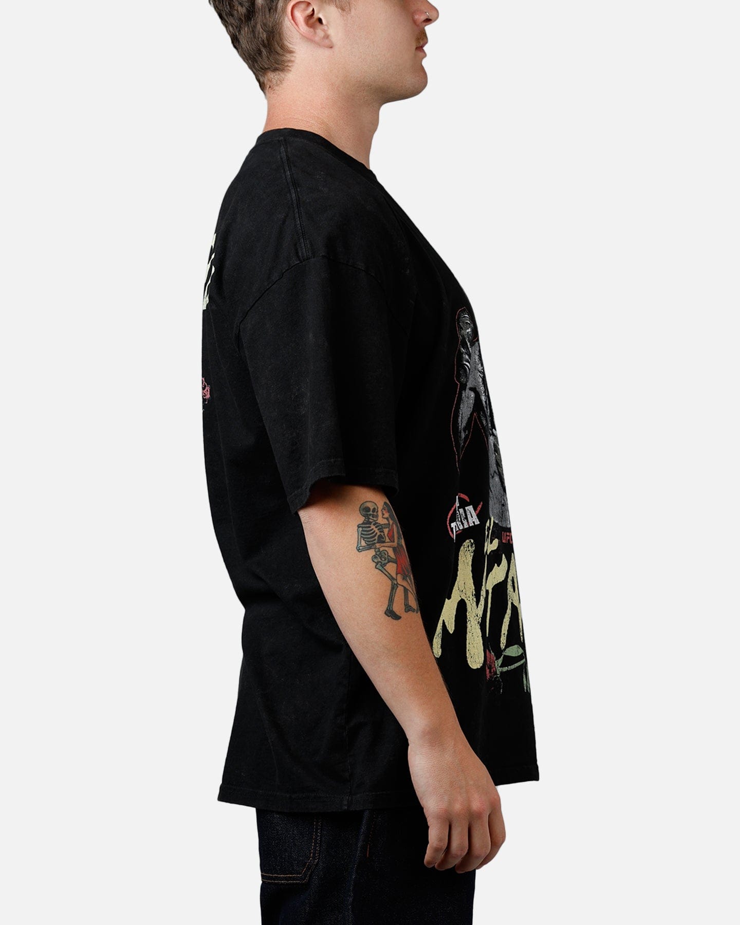 ILIA UFC By Culture Kings UFC 250 Ilia Topuria T - Shirt Black Acidwash
