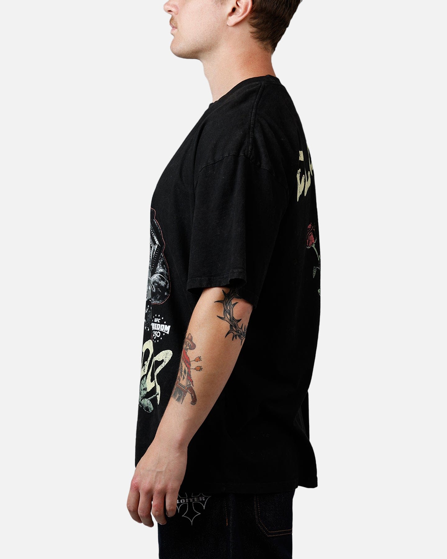 ILIA UFC By Culture Kings UFC 250 Ilia Topuria T - Shirt Black Acidwash