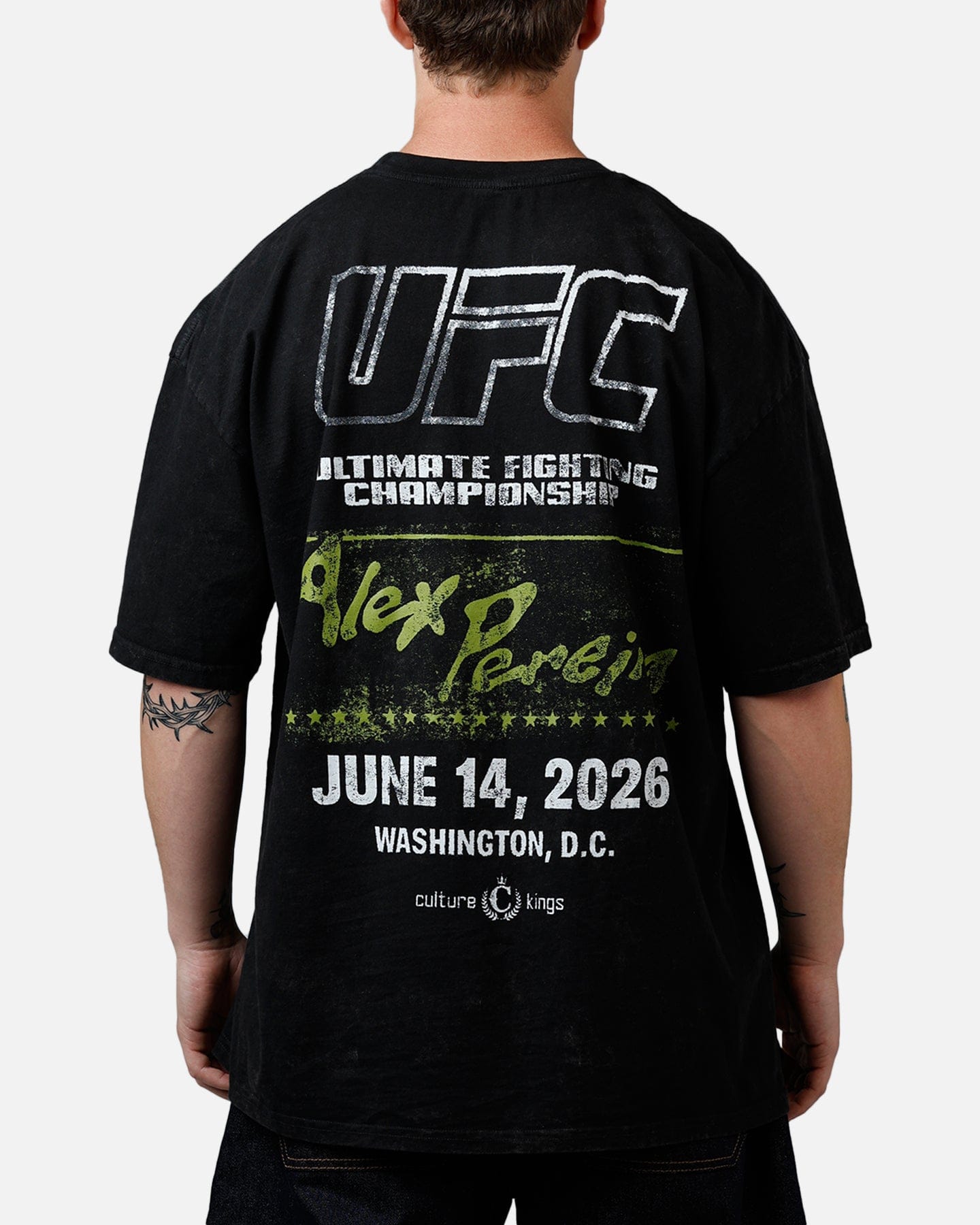 Culture KINGS UFC By Culture Kings UFC 250 Alex Pereira T - Shirt Black Acidwash