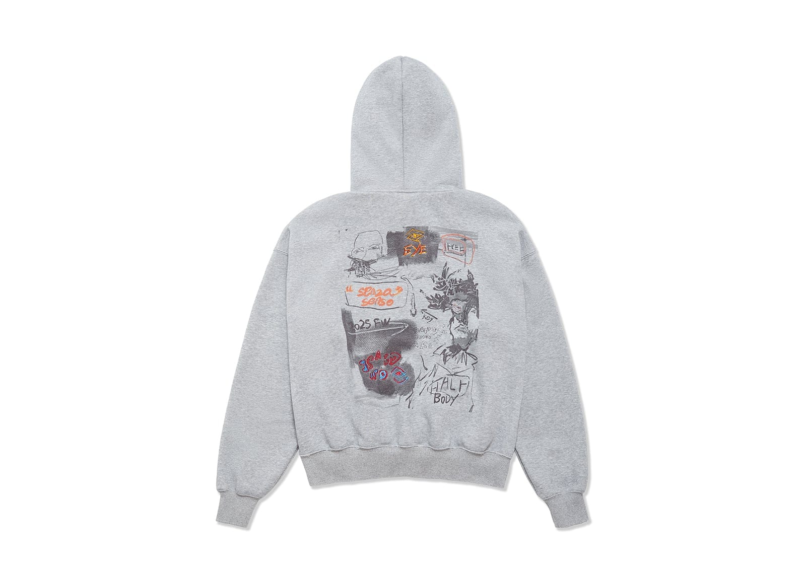 Isaidno Untitled Painting Hoodie Grey