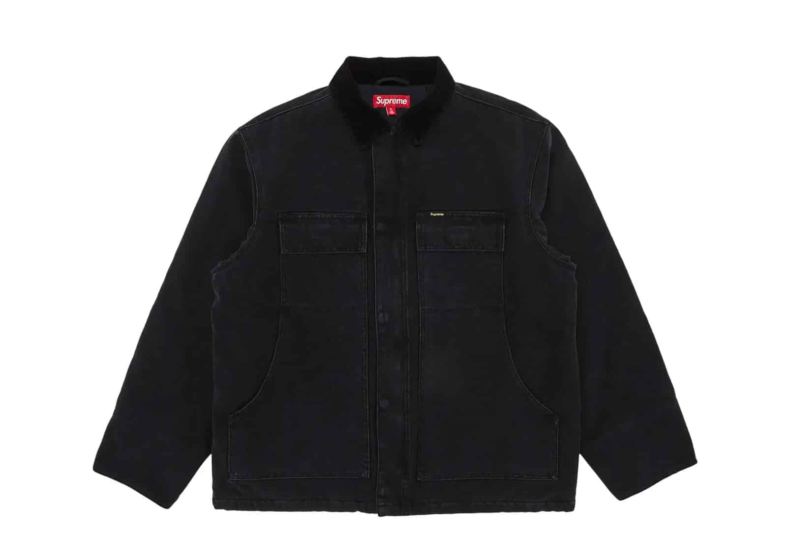 Supreme Clothing & Accessories Supreme Old English Canvas Work Jacket Black