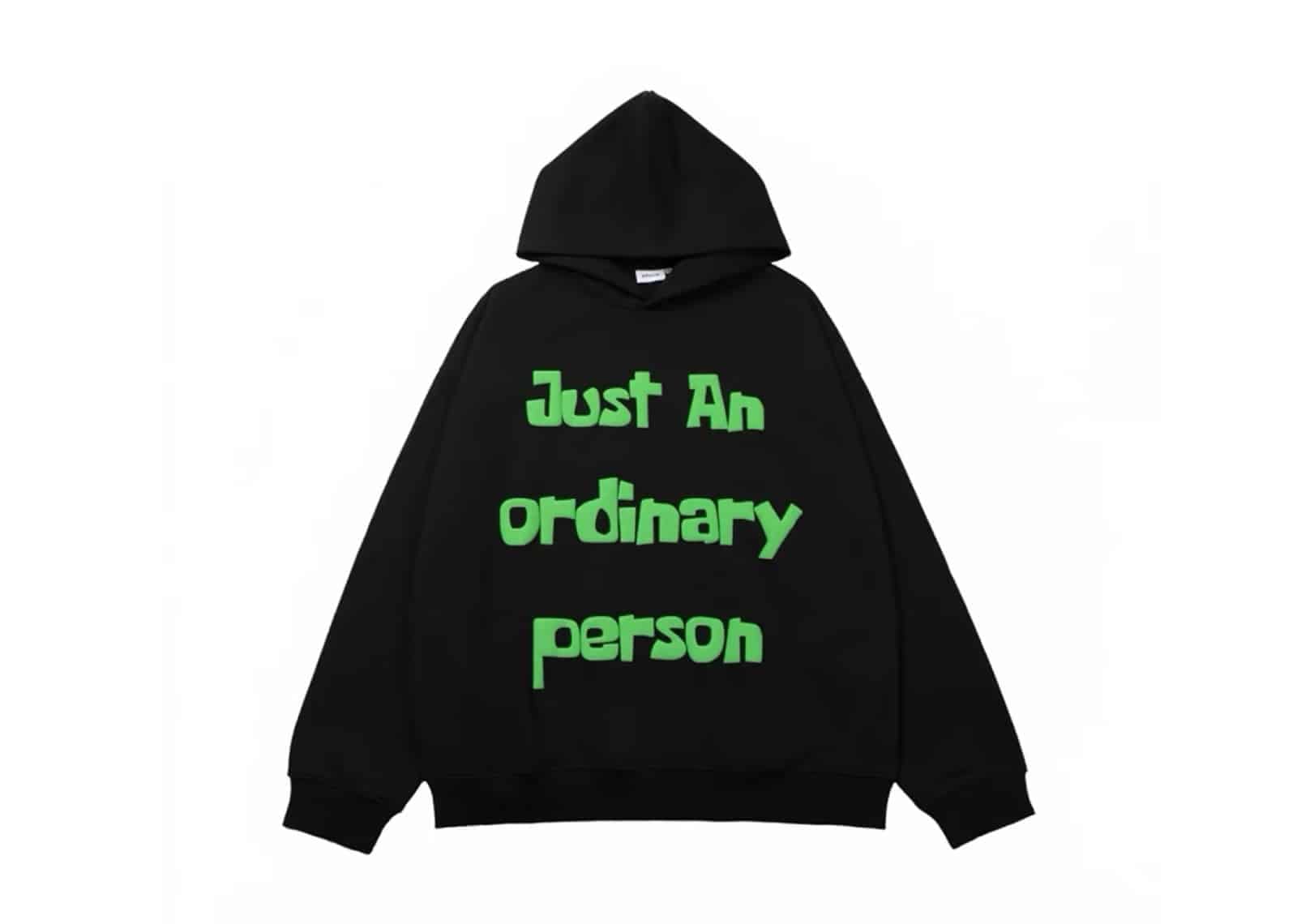 Epochbrand Slogan Puff Print Hoodie Black
