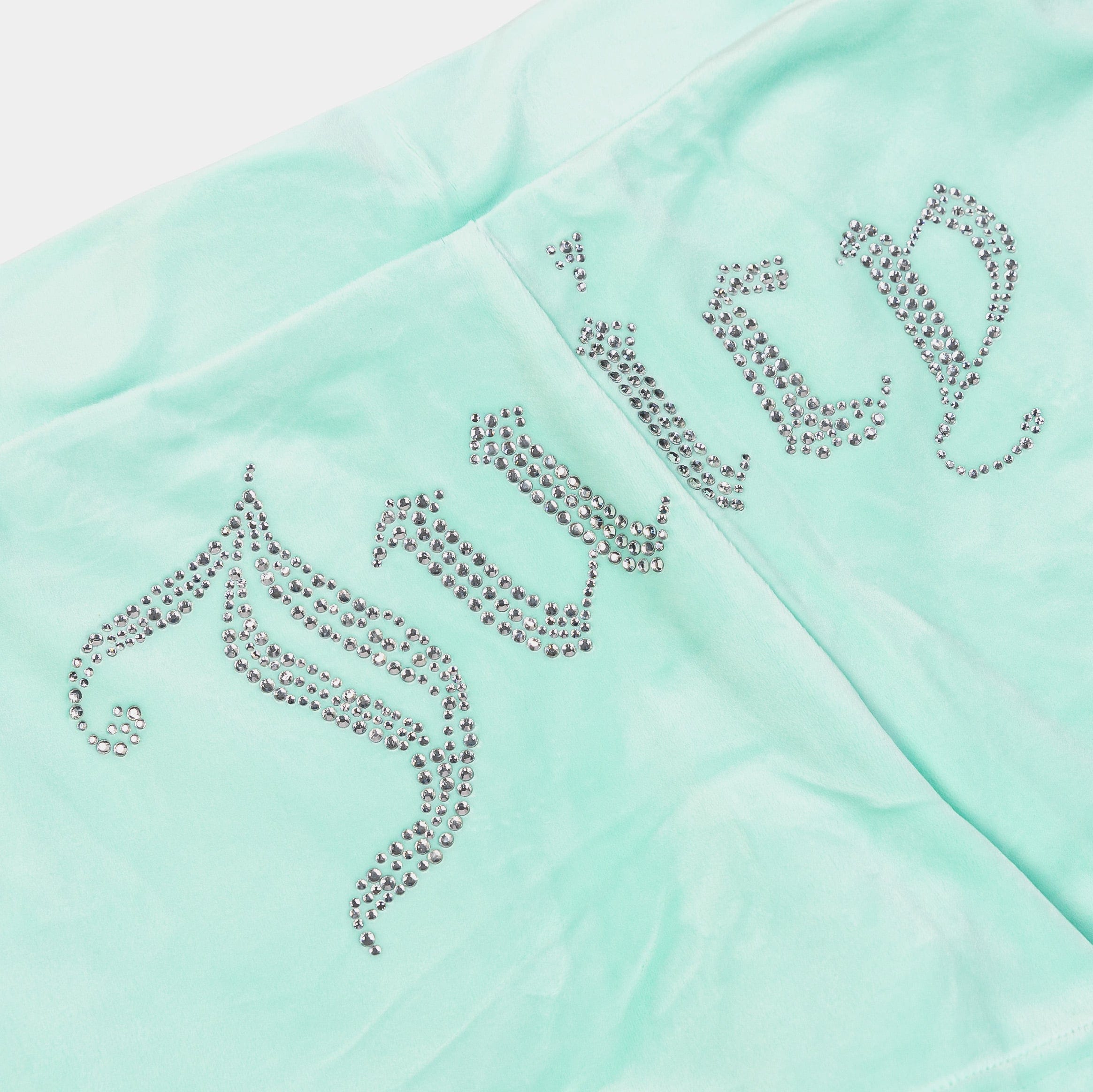 JUICY Couture OG Bling Velour Womens Shorts (Mint)