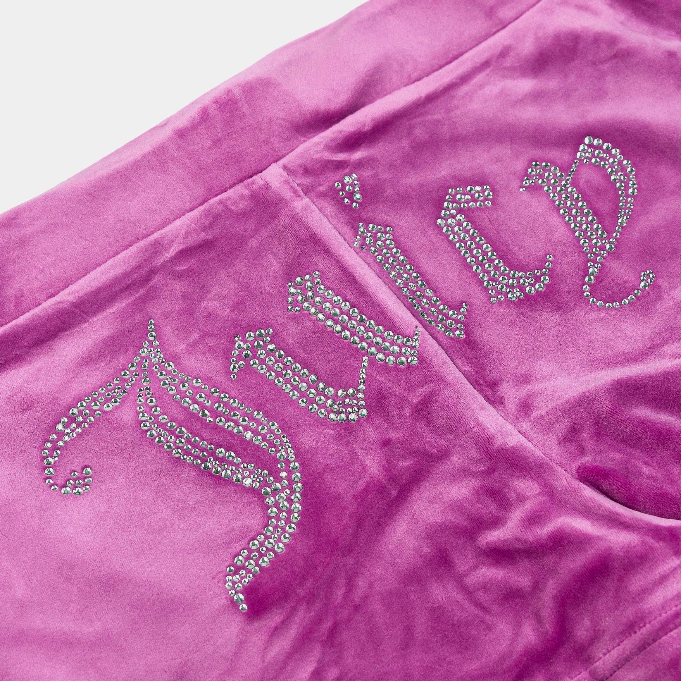 JUICY Couture OG Bling Velour Womens Shorts (Purple)