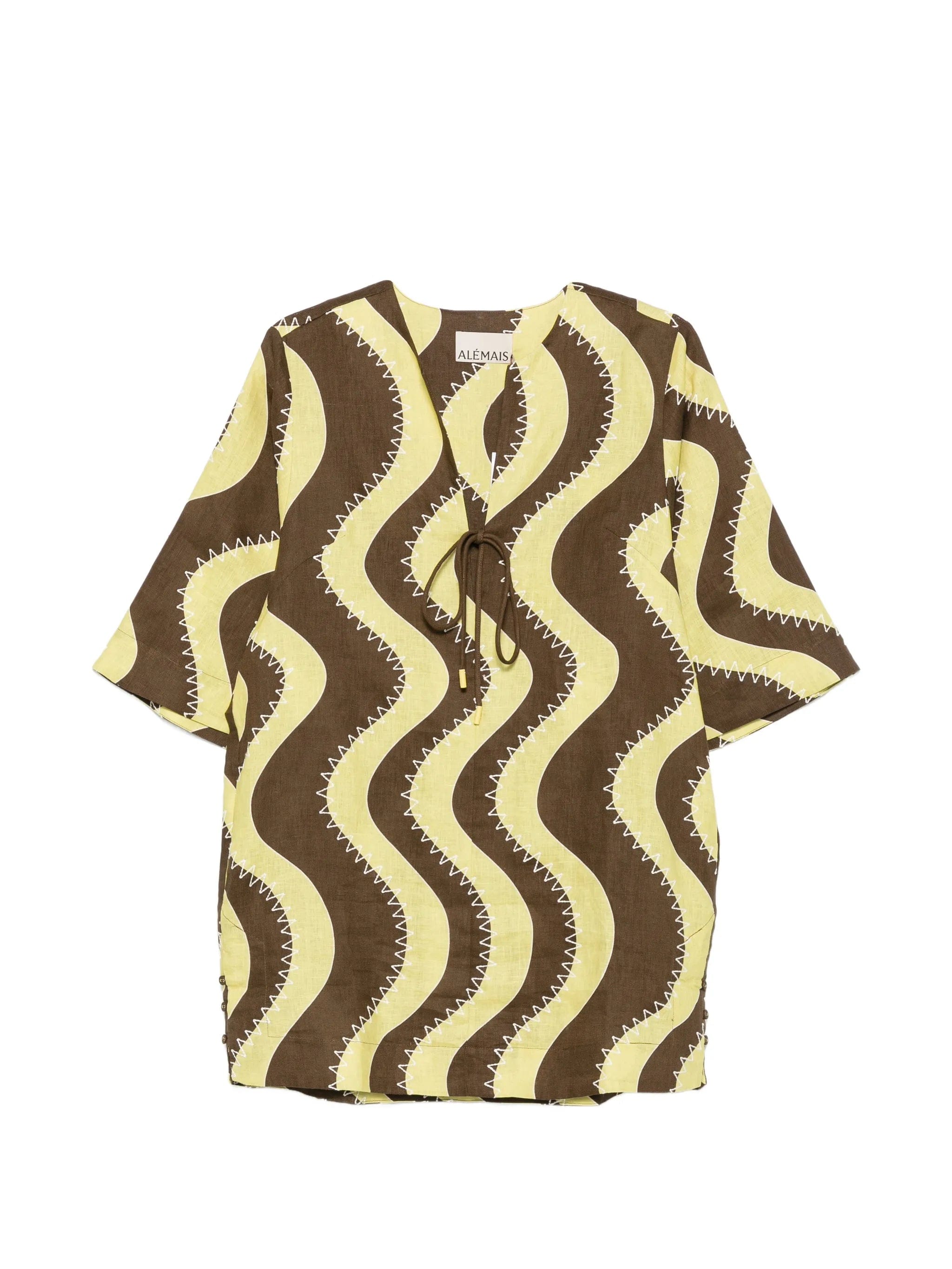 Alemais Frankie wave - print mini dress
