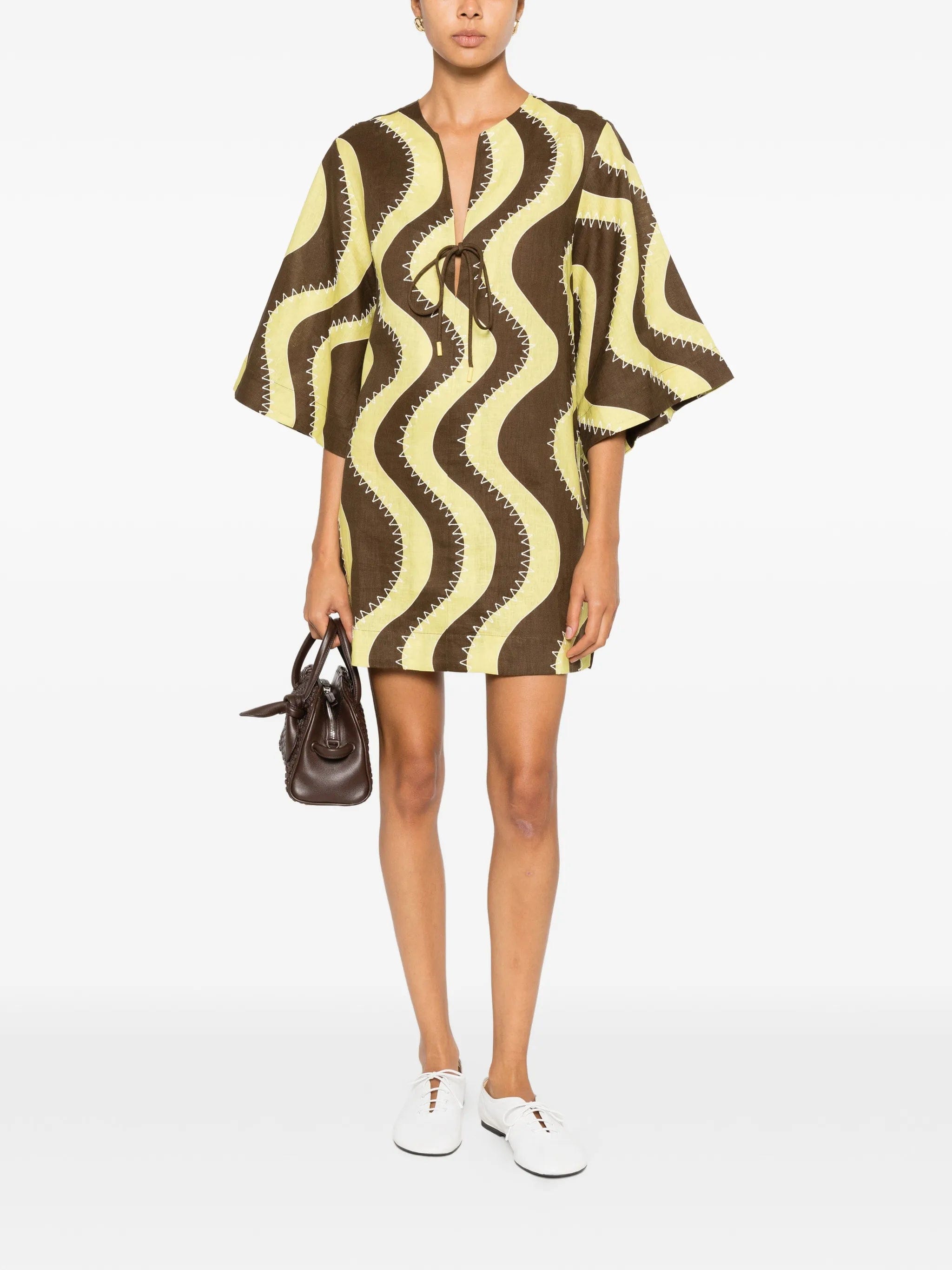 Alemais Frankie wave - print mini dress