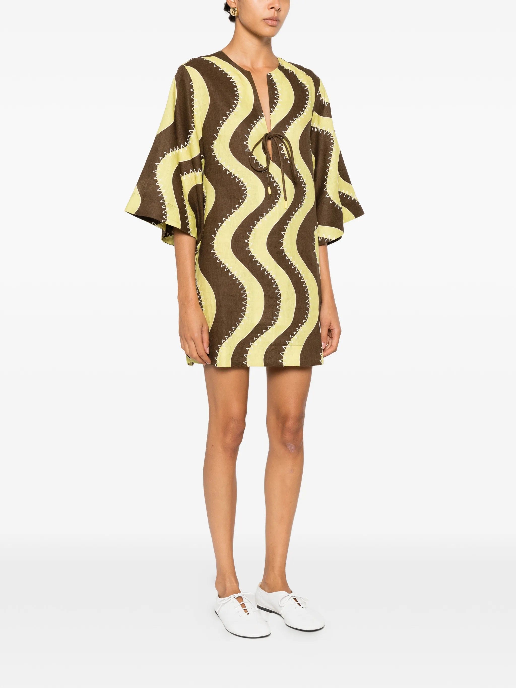 Alemais Frankie wave - print mini dress