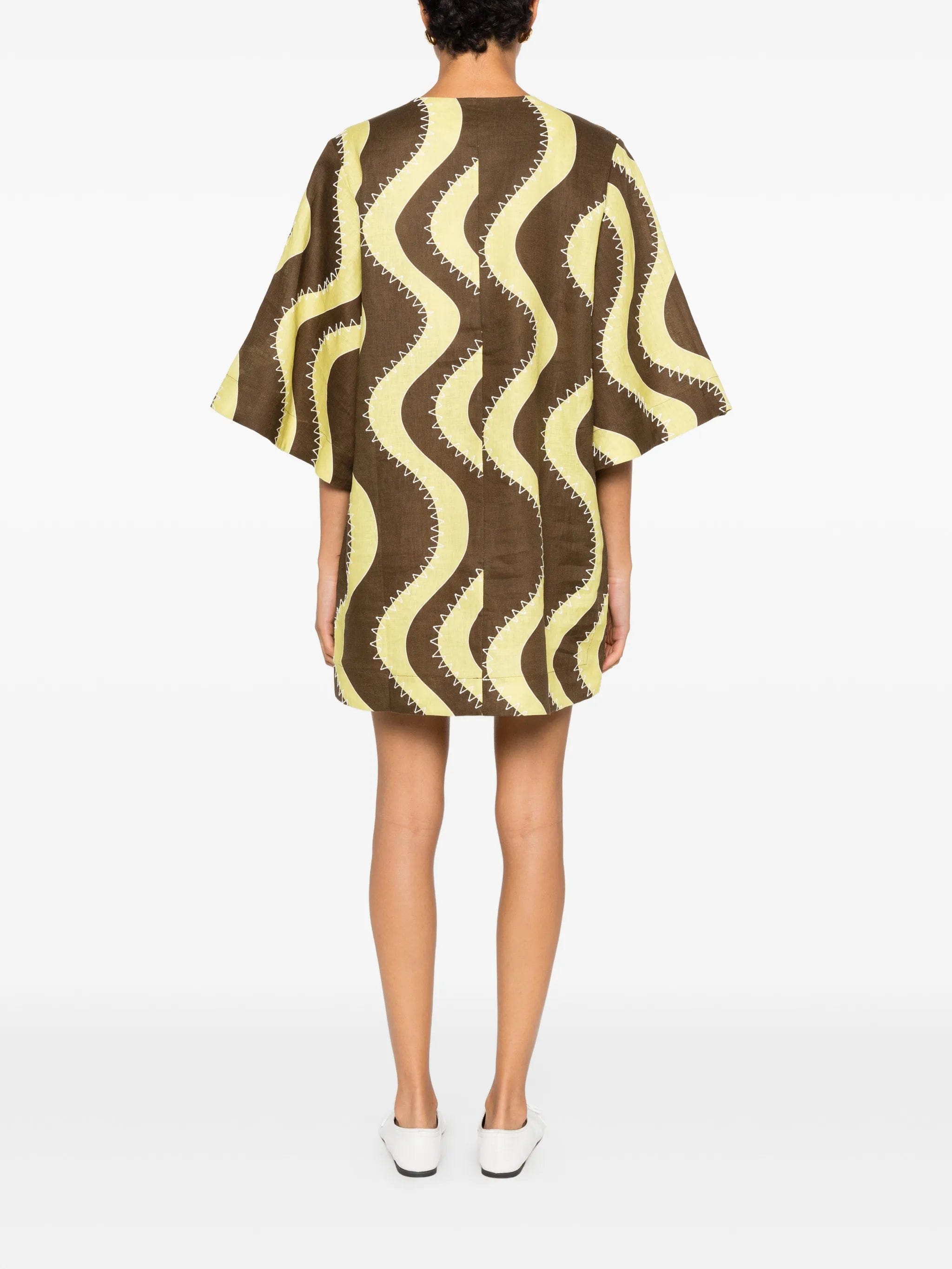 Alemais Frankie wave - print mini dress